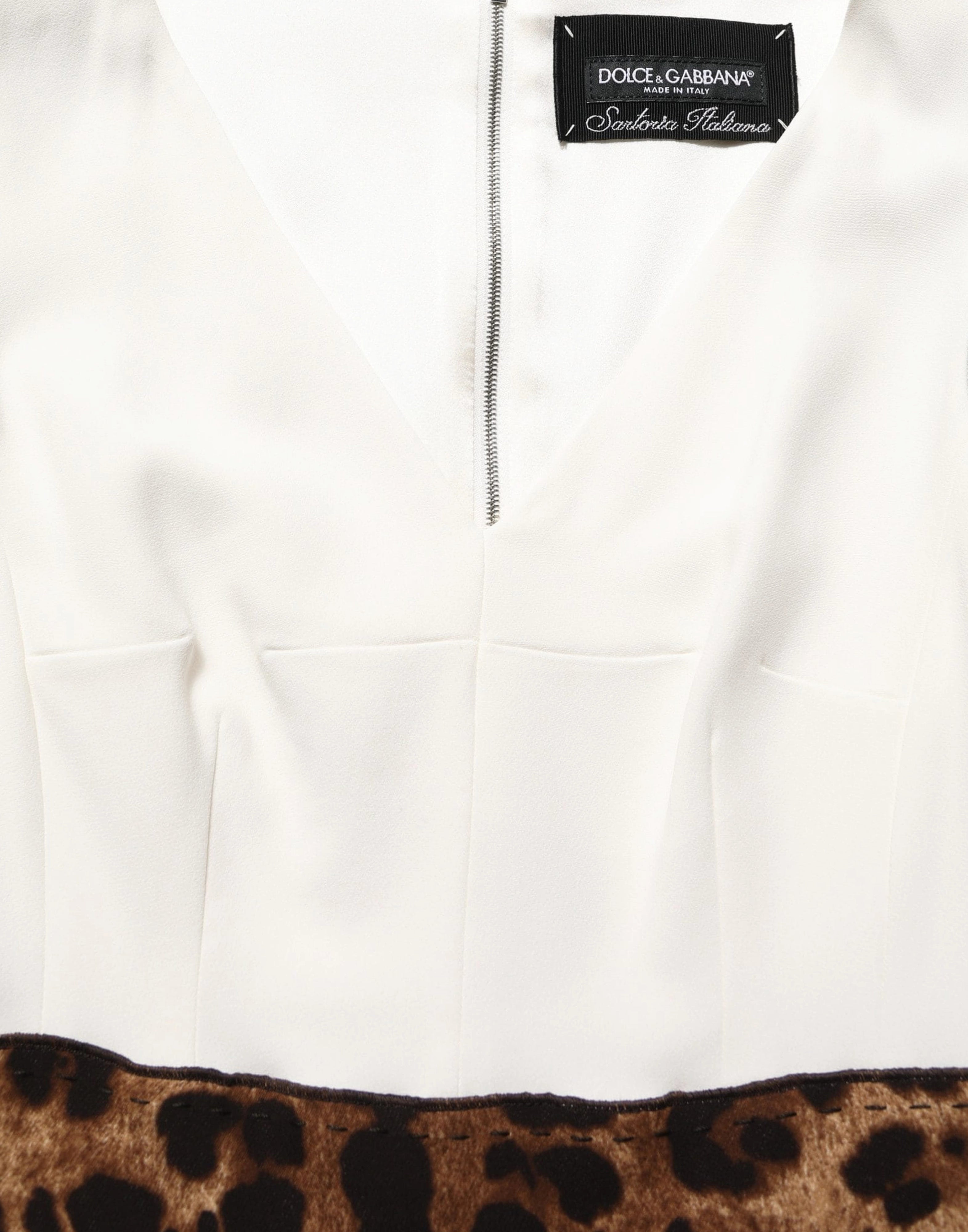 Dolce & Gabbana Leopard Belt Midi Dress