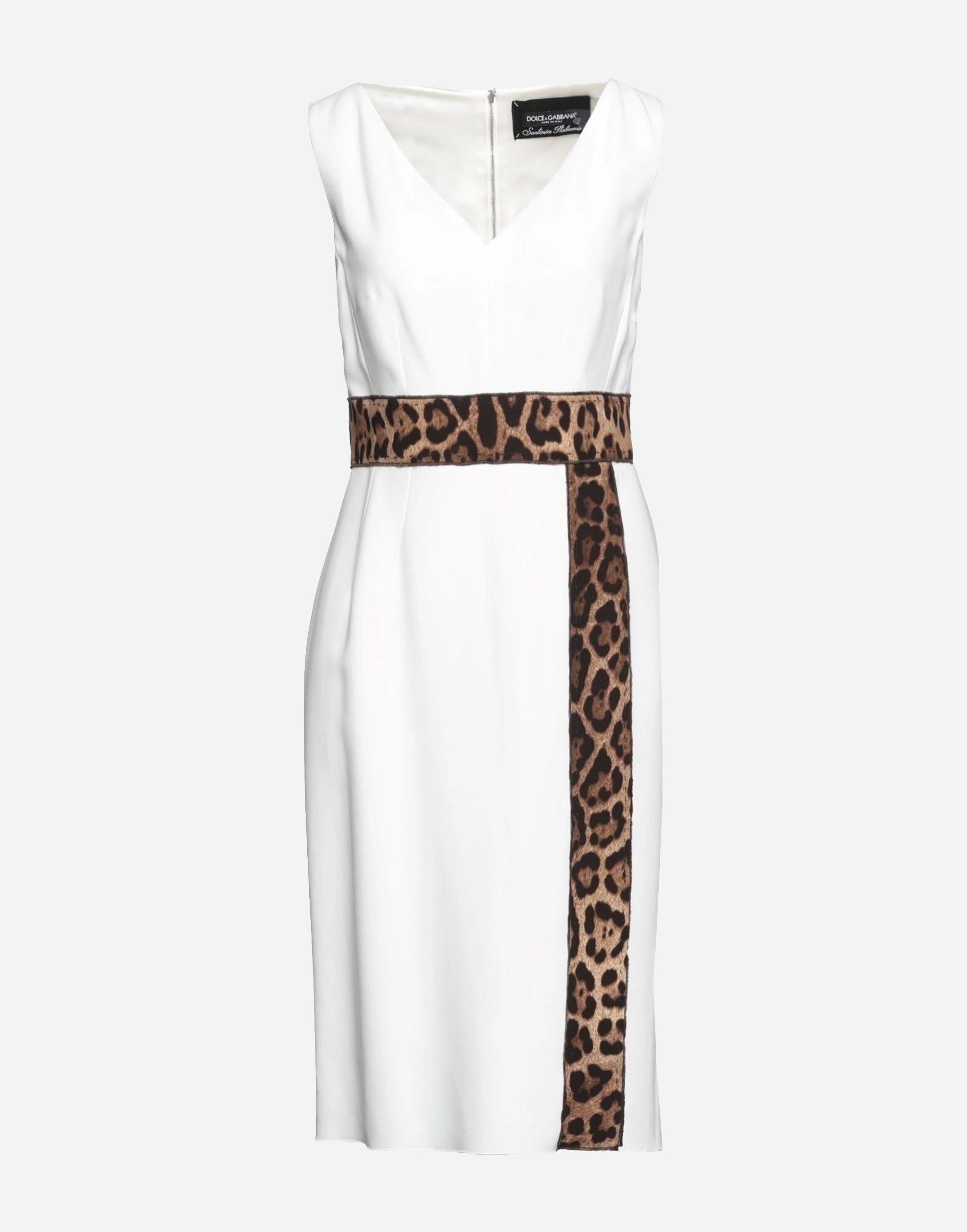 Dolce & Gabbana Leopard Belt Midi Dress