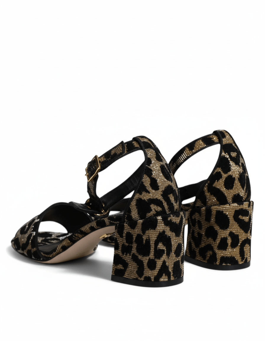 Dolce & Gabbana Leopard Fabric Sandals