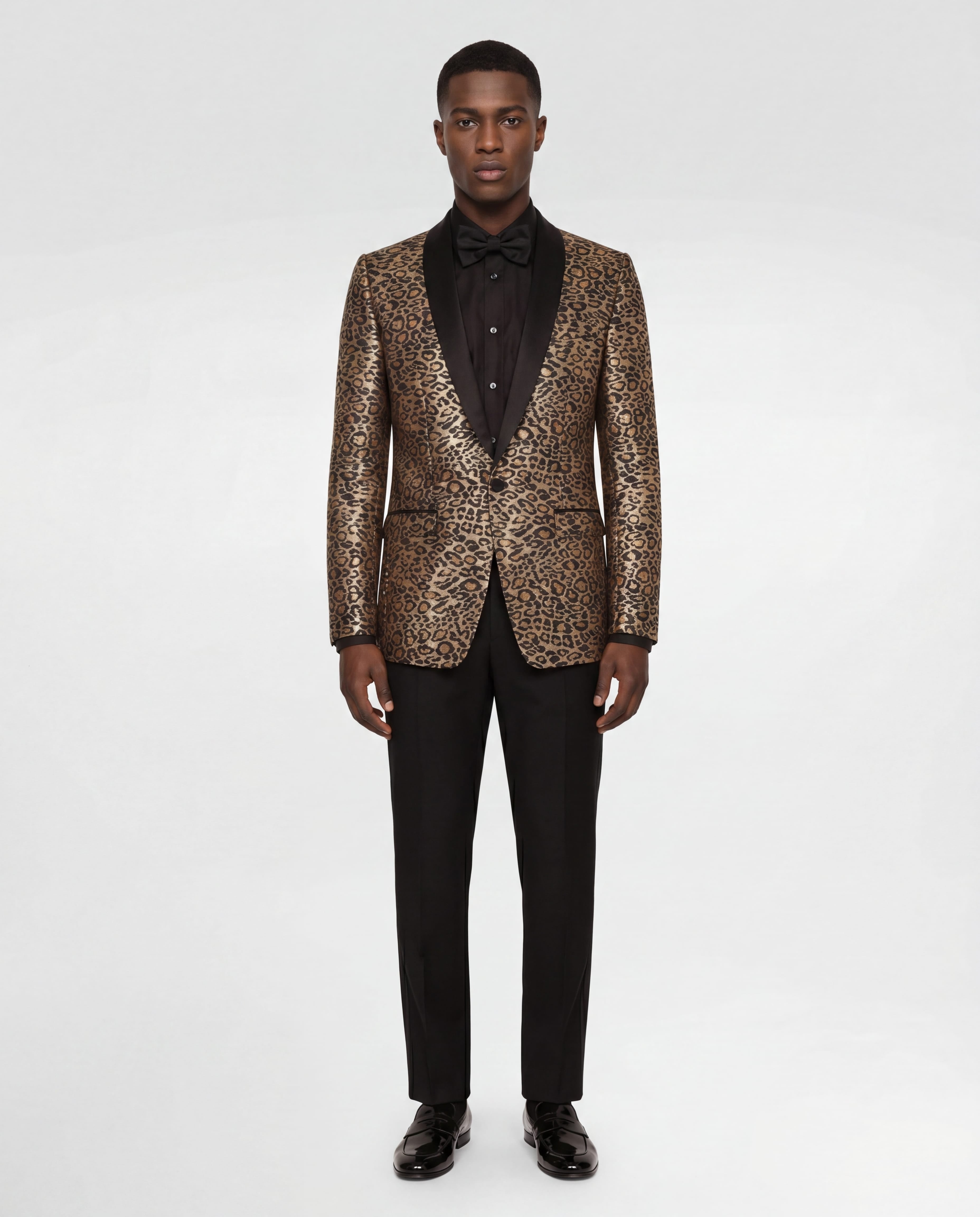 Dolce & Gabbana Leopard Jacquard Tuxedo Blazer - alternate view