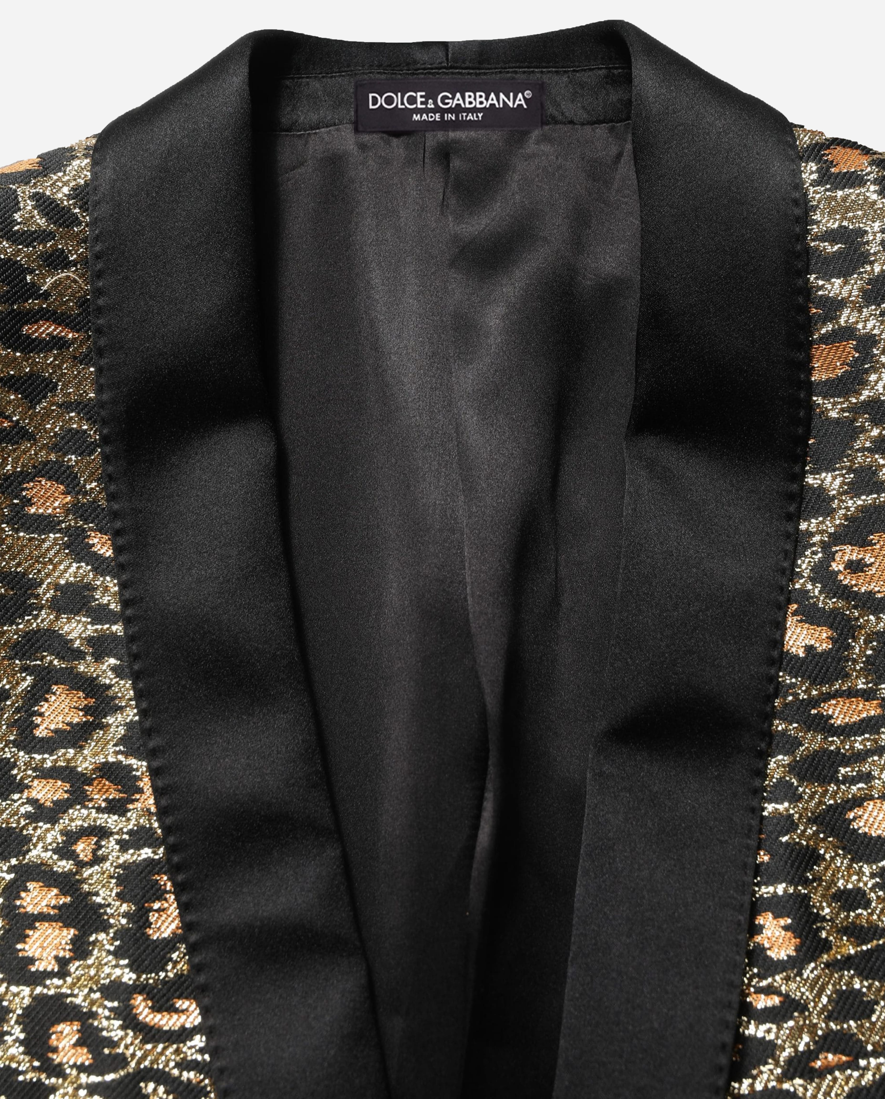 Dolce & Gabbana Leopard Jacquard Tuxedo Blazer | Sendegaro CH