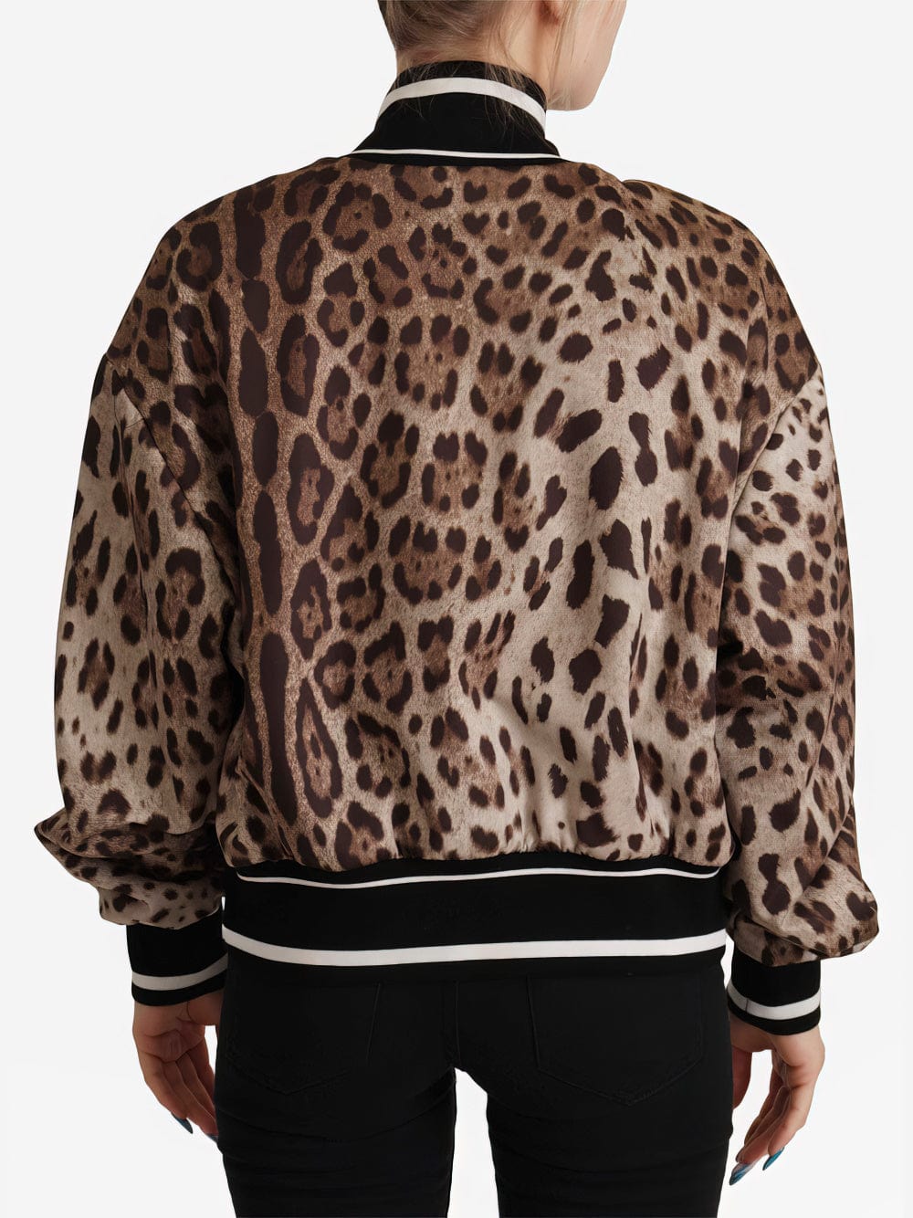 Dolce & Gabbana Leopard Print Bomber Jacket