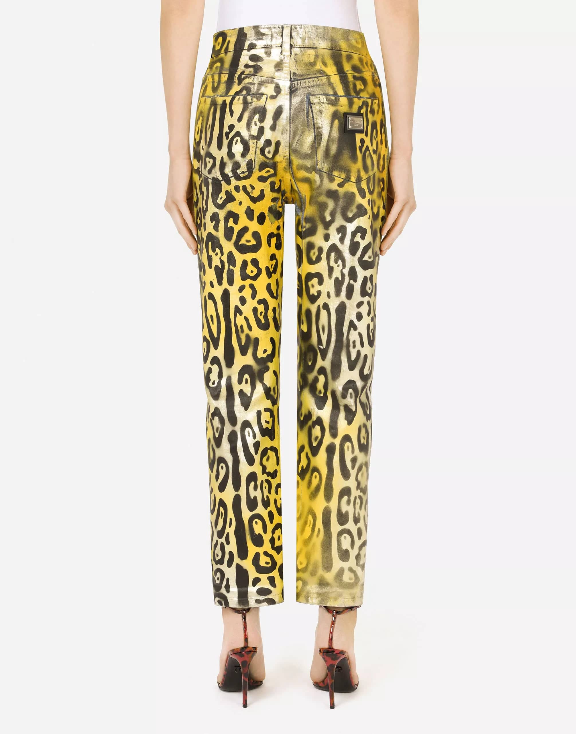 Dolce & Gabbana Leopard Print Boyfriend Jeans