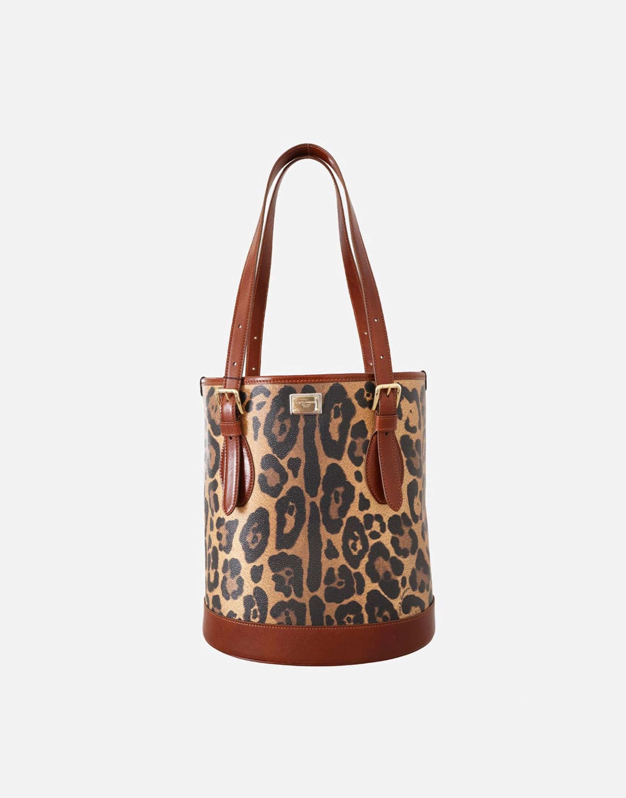 Dolce & Gabbana Leopard-Print Bucket Bag