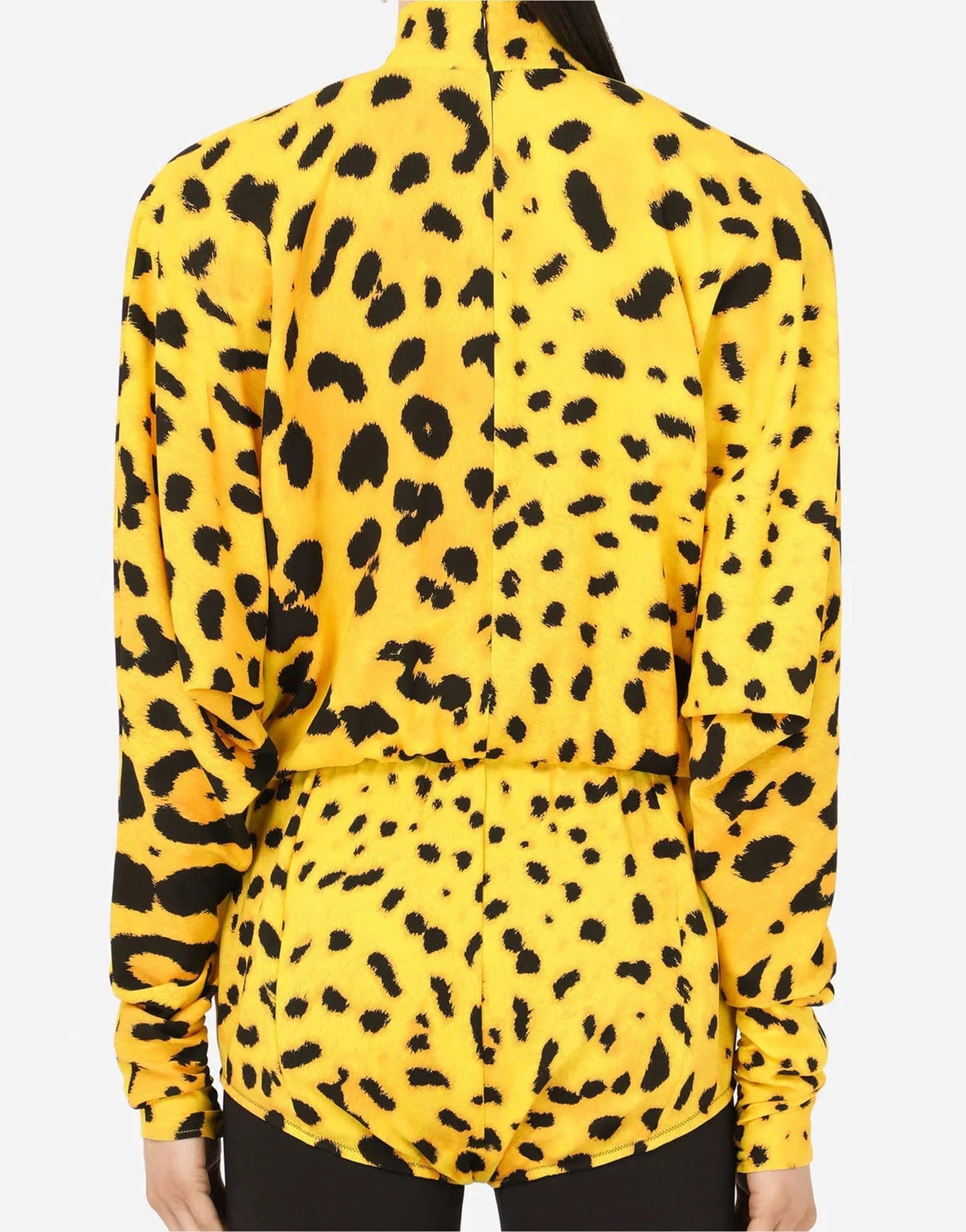 Dolce & Gabbana Leopard-Print Charmeuse Bodysuit