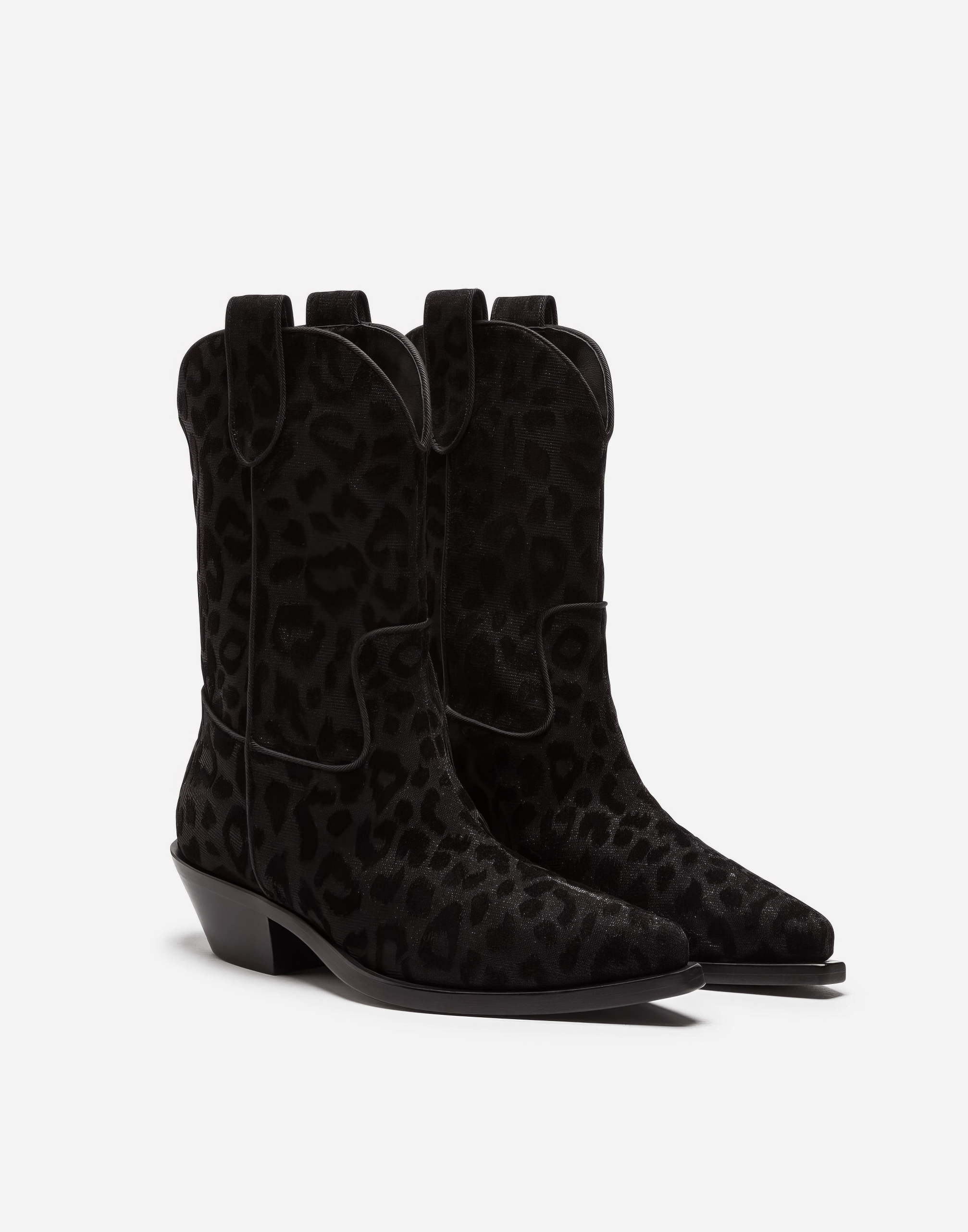 Dolce & Gabbana Leopard Print Cowboy Boots