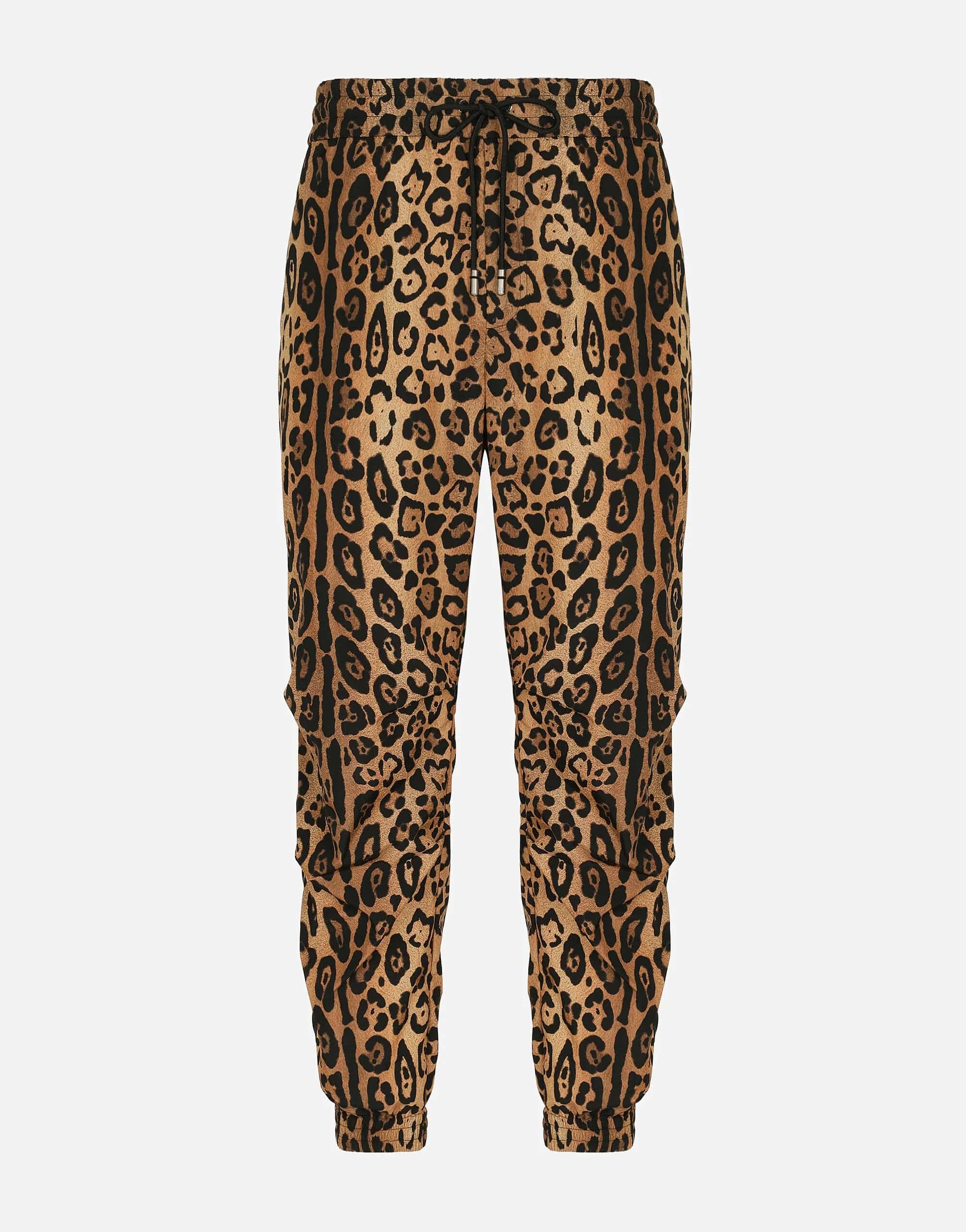 Dolce & Gabbana Leopard-Print Crespo Jogging Pants