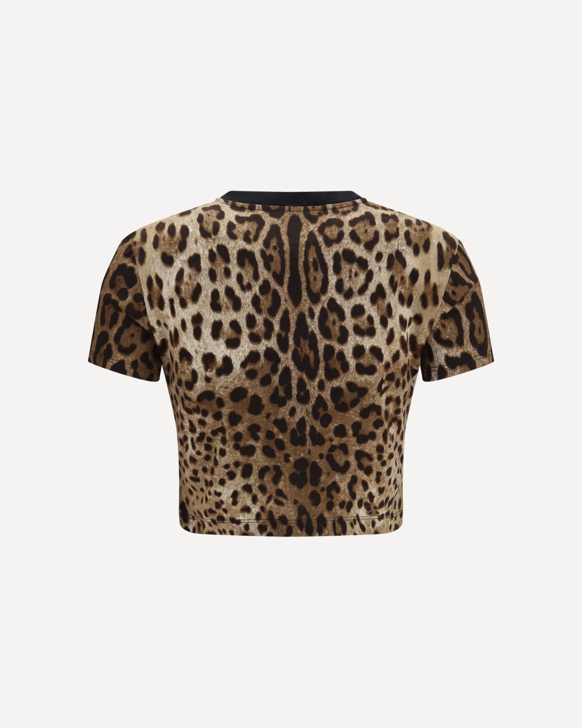 Dolce & Gabbana Leopard-Print Cropped T-Shirt - alternate view