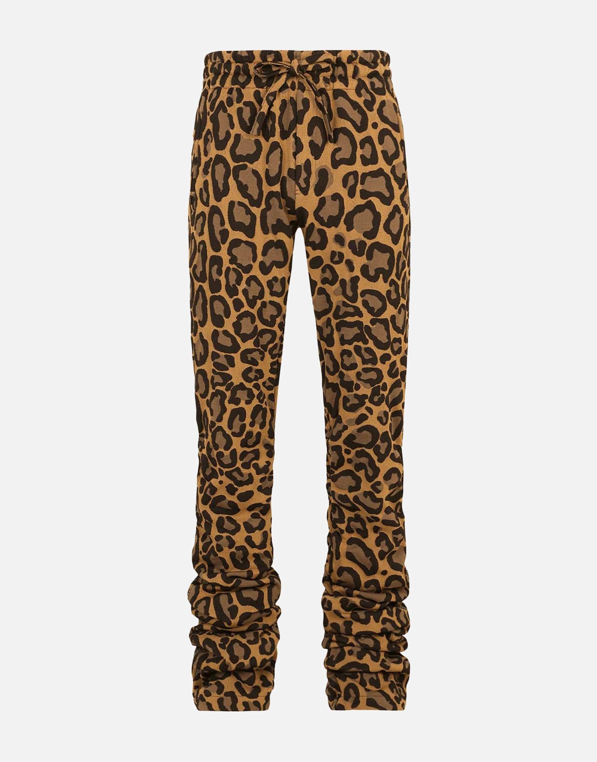 Leopard-print Drawstring Pants