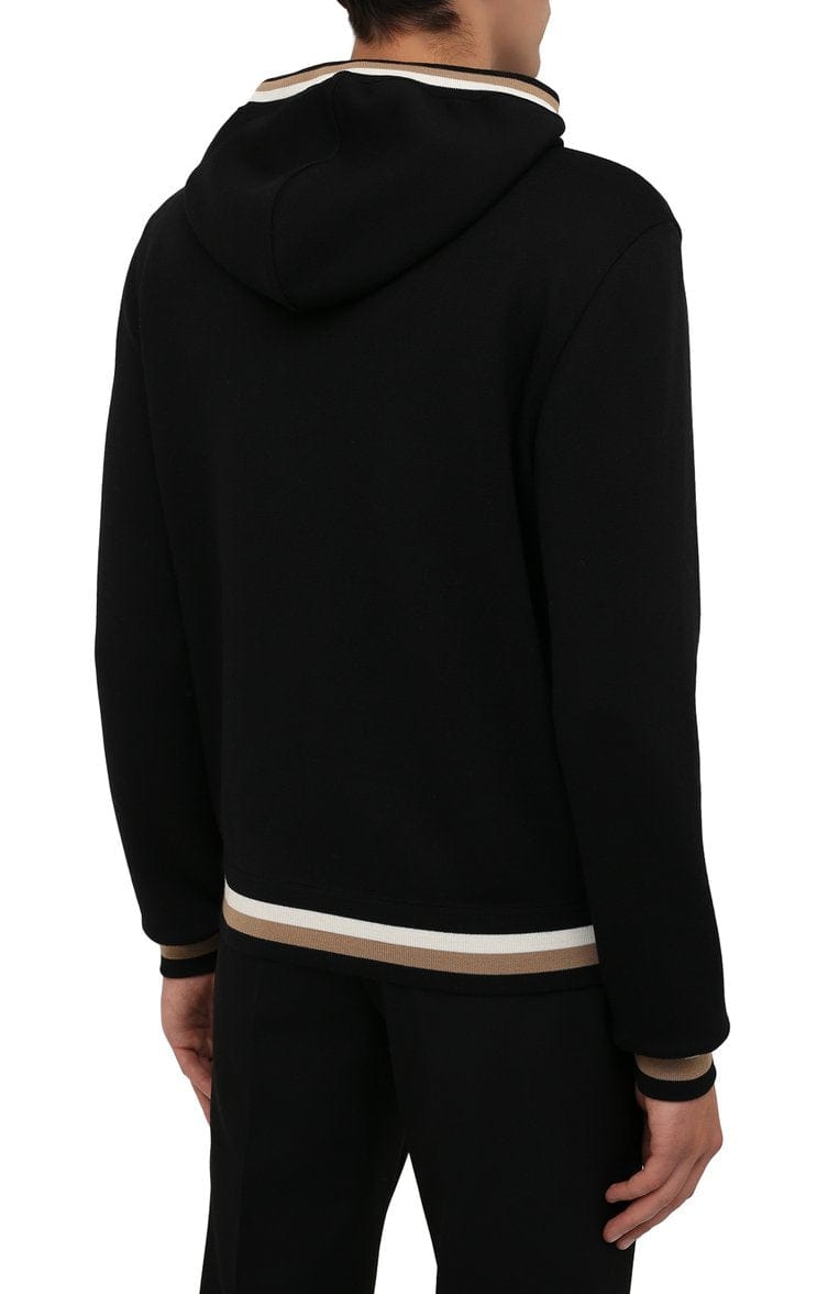 Dolce & Gabbana Leopard Print Jersey Wool Hoodie