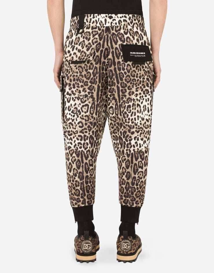 Dolce & Gabbana Leopard-Print Jogging Pants With Patch Embellishment