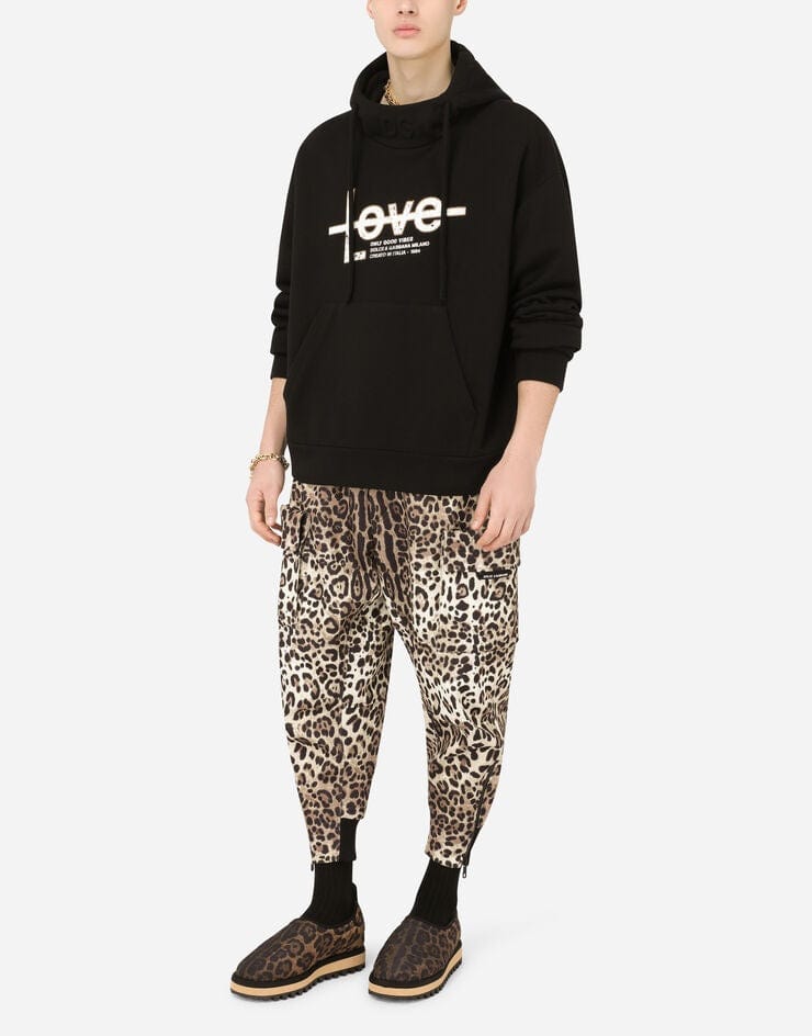 Dolce & Gabbana Leopard-Print Jogging Pants With Patch Embellishment