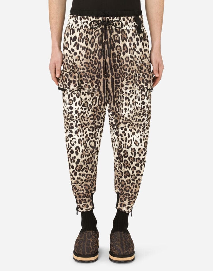 Dolce & Gabbana Leopard-Print Jogging Pants With Patch Embellishment