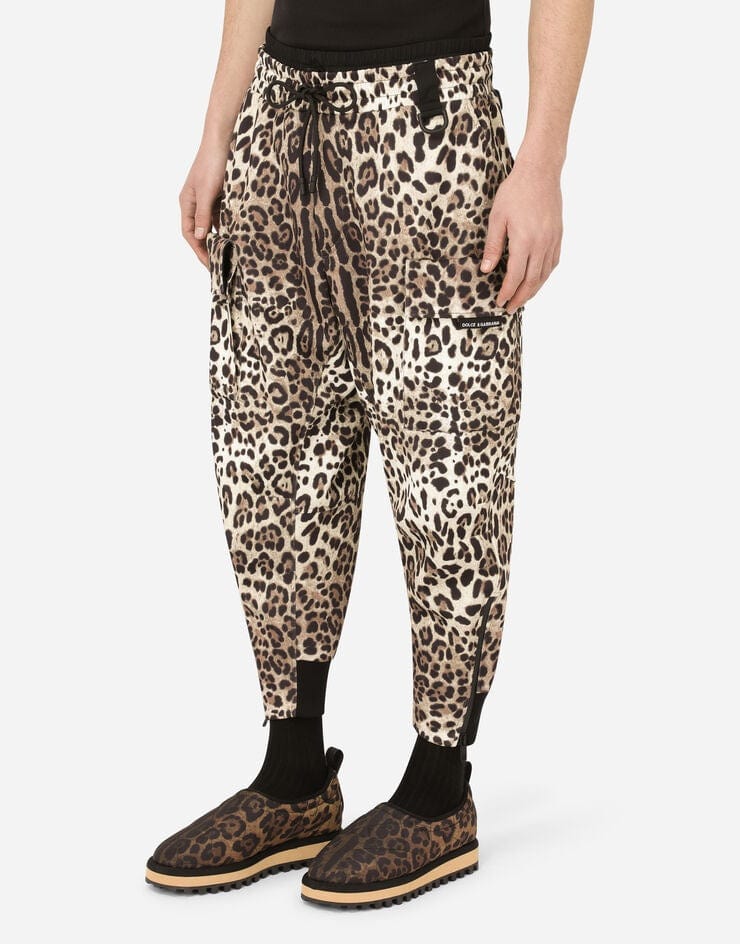 Dolce & Gabbana Leopard-Print Jogging Pants With Patch Embellishment