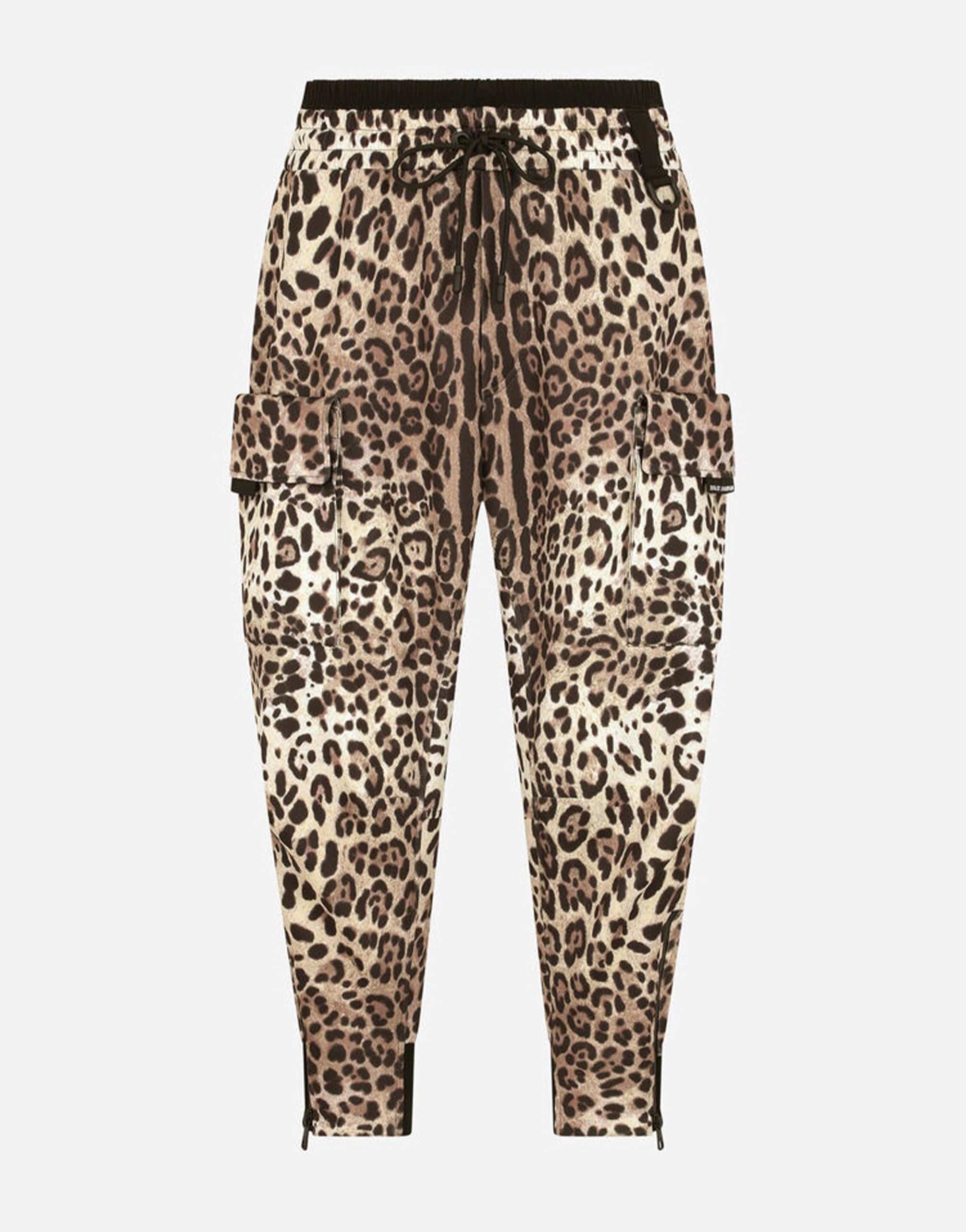 Dolce & Gabbana Leopard-Print Jogging Pants With Patch Embellishment