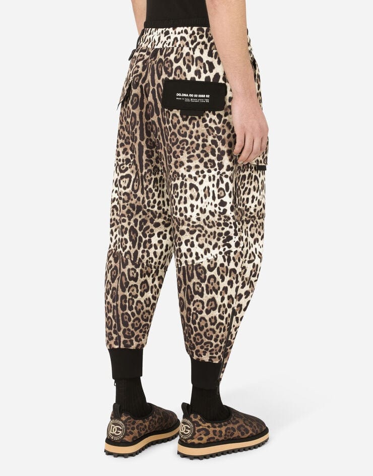 Dolce & Gabbana Leopard-Print Jogging Pants With Patch Embellishment