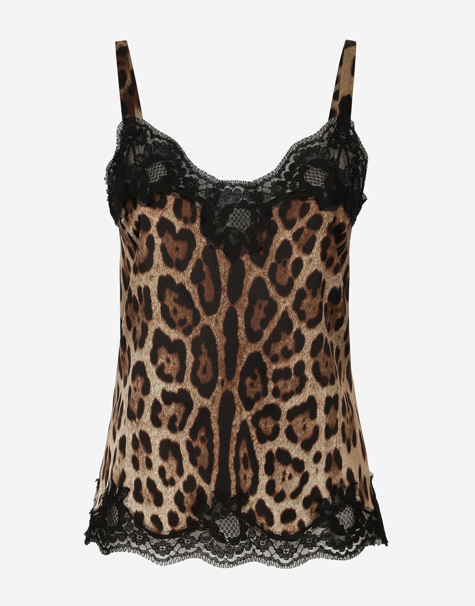 Dolce & Gabbana Leopard-Print Lace Camisole