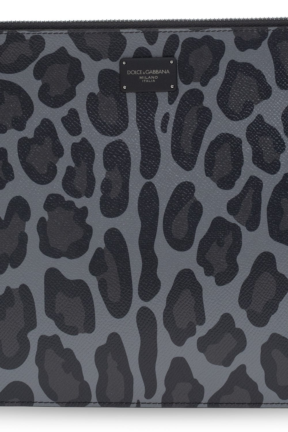 Dolce & Gabbana Leopard-Print Leather Clutch Bag