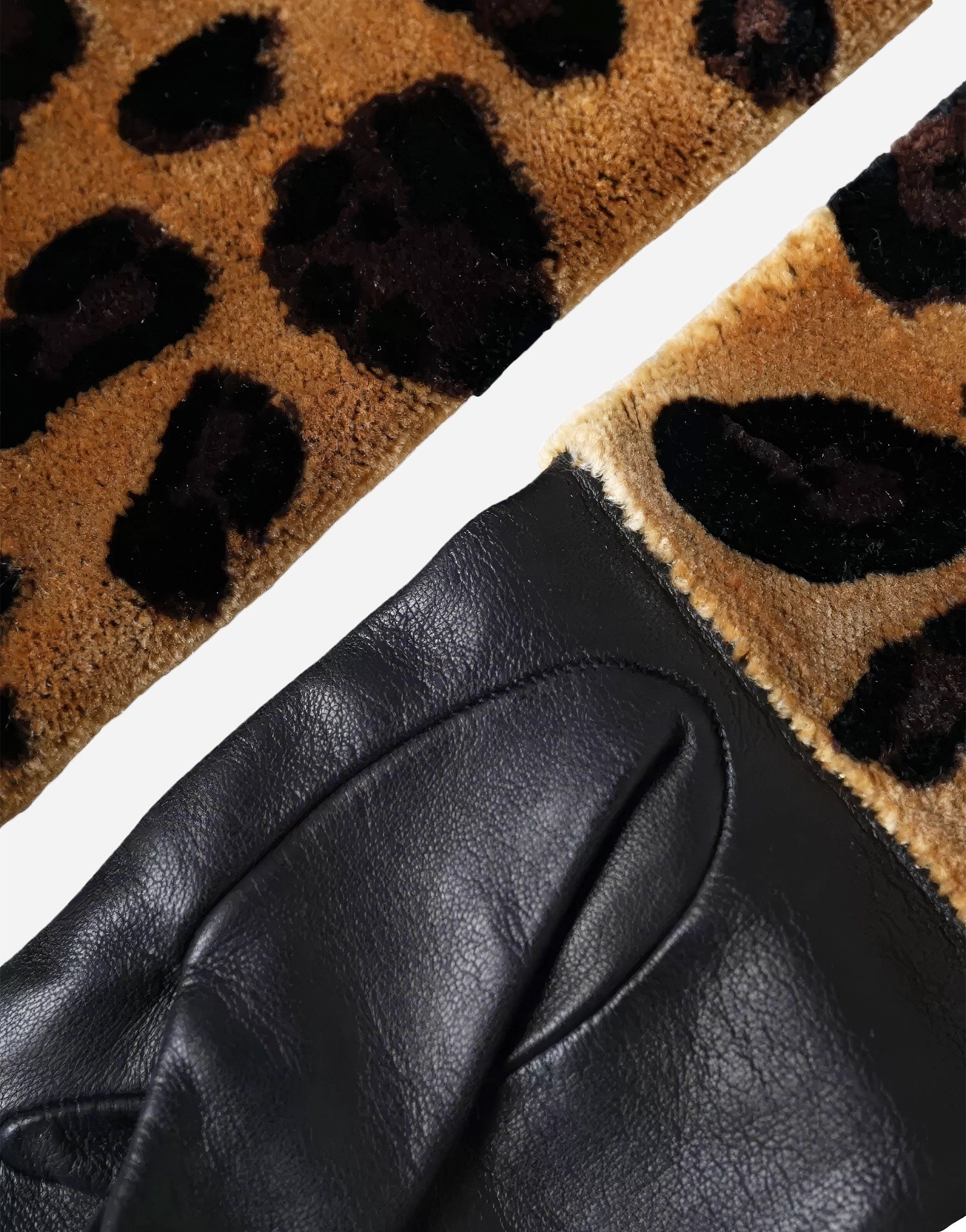 Dolce & Gabbana Leopard Print Leather Gloves