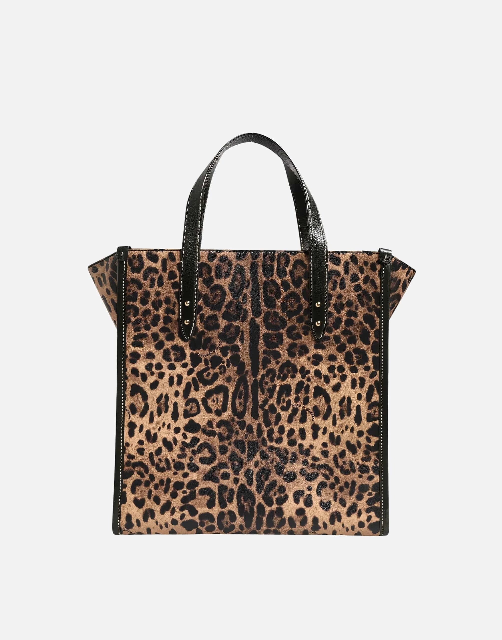 Dolce & Gabbana ヒョウ柄 トートバッグ Dolce & Gabbana ヒョウ柄レザー トートバッグ | Sendegaro US