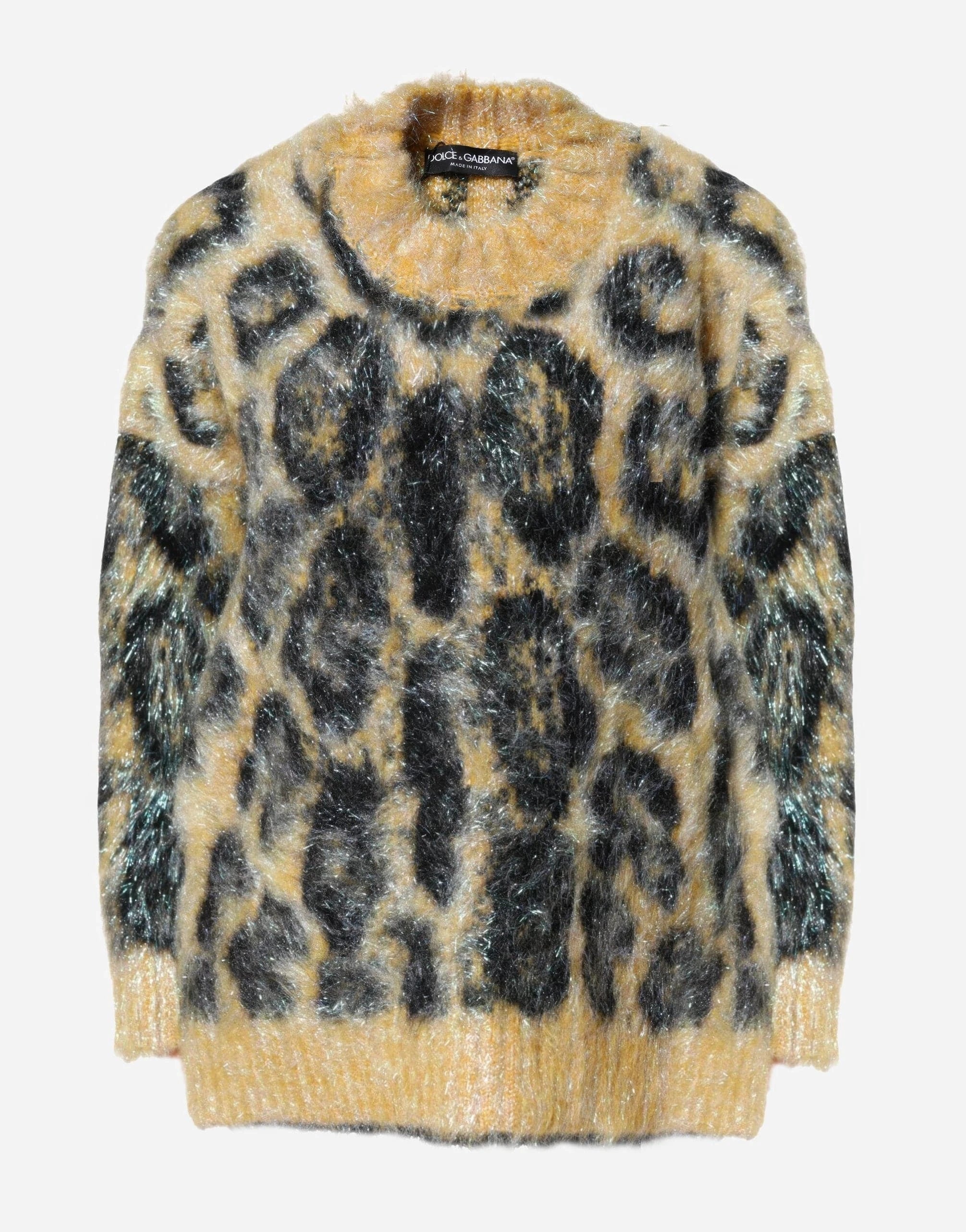 Dolce & Gabbana Leopard-Print Mohair Sweater