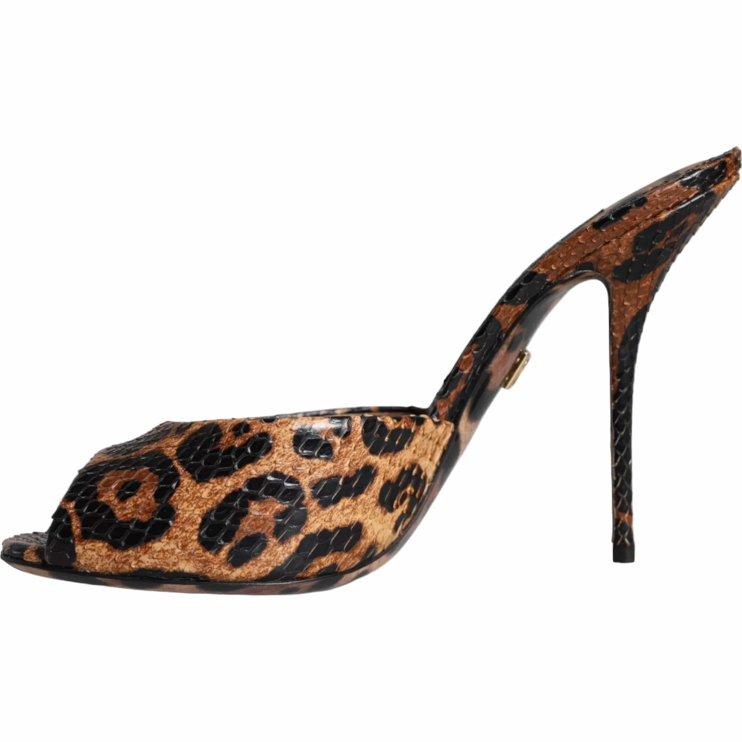 Dolce & Gabbana Leopard Print Mules