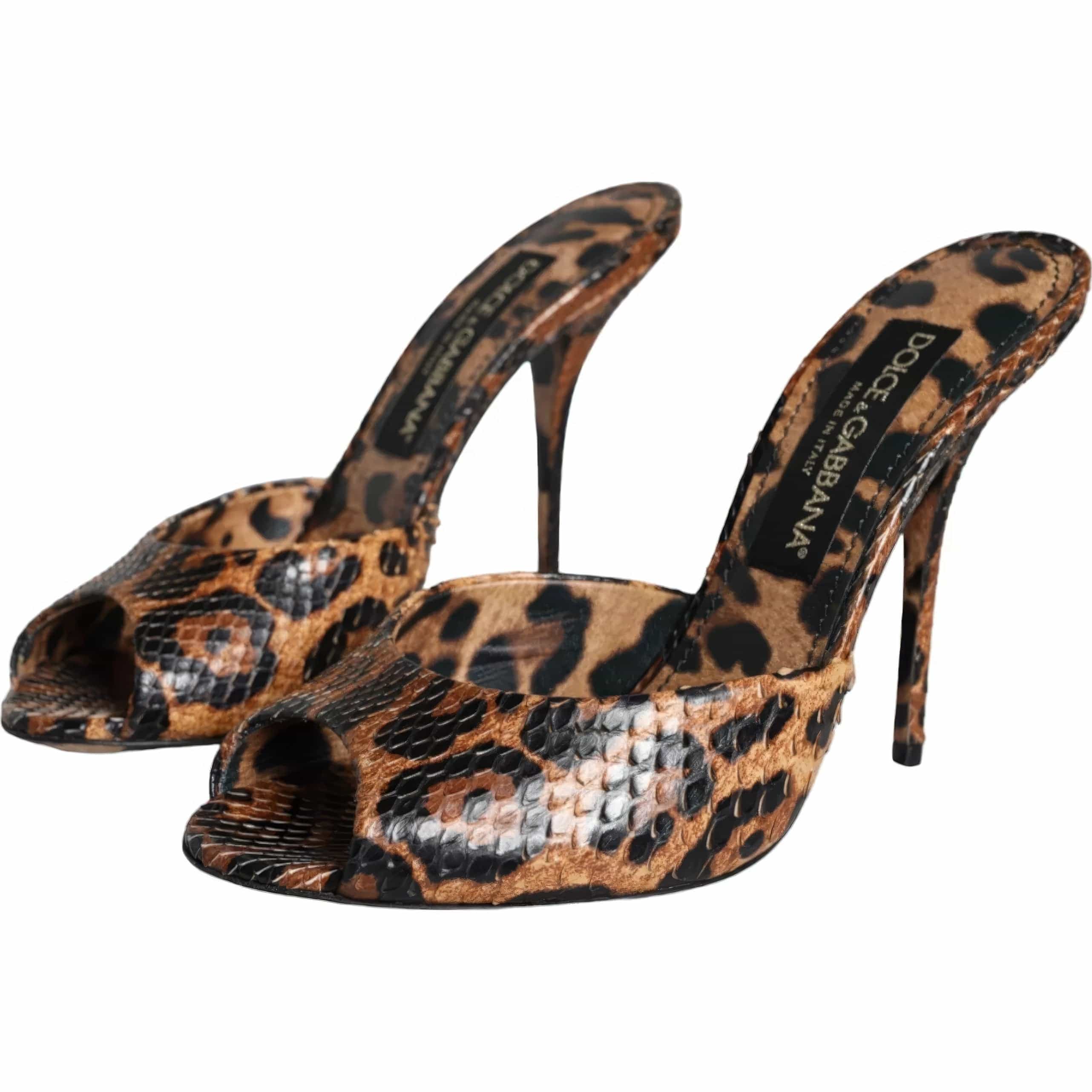 Dolce & Gabbana Leopard Print Mules