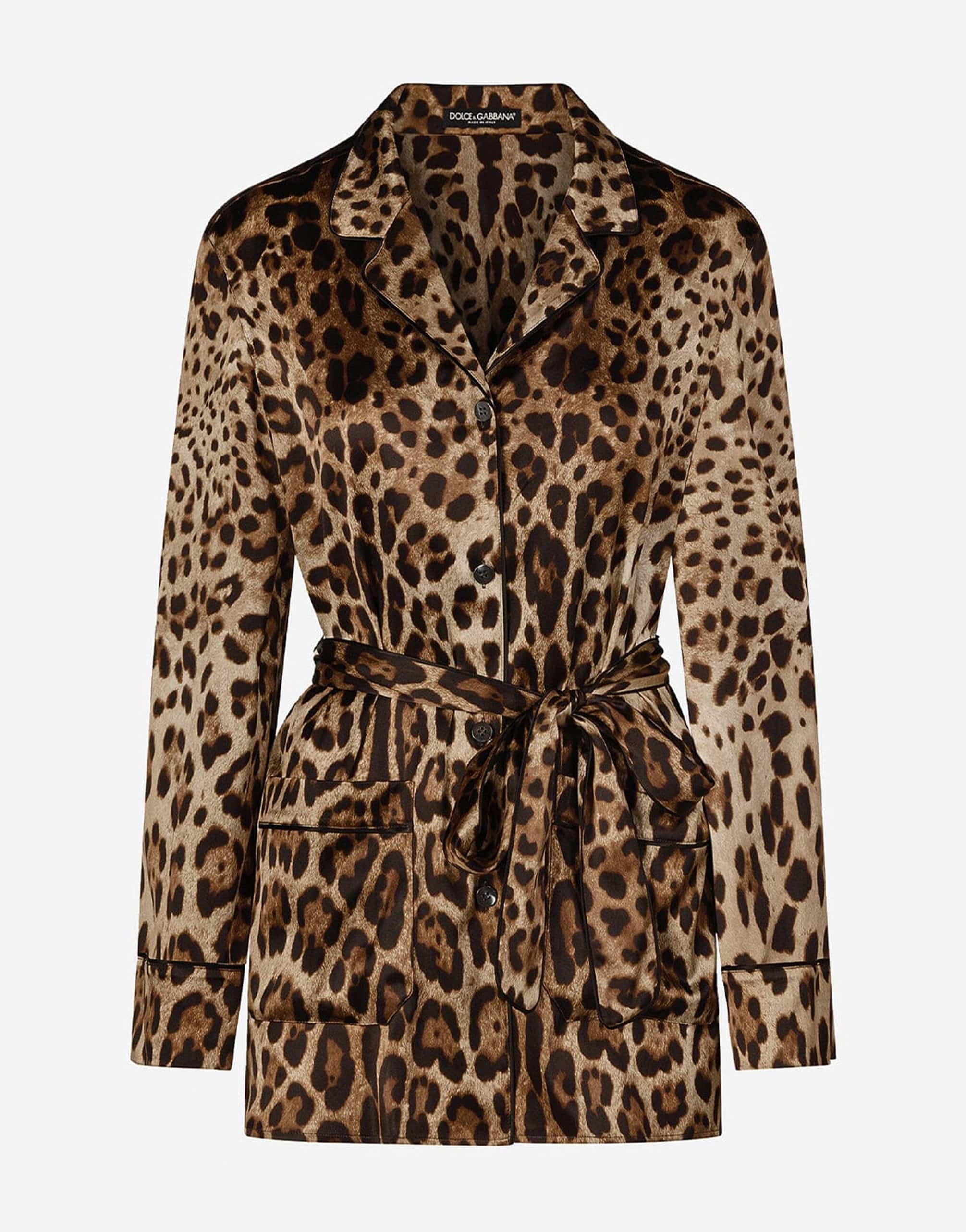 Dolce & Gabbana Leopard-Print Pajama Shirt