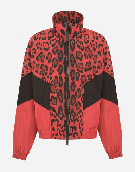 Dolce & Gabbana Leopard-Print Panelled Zip Jacket | Sendegaro CA