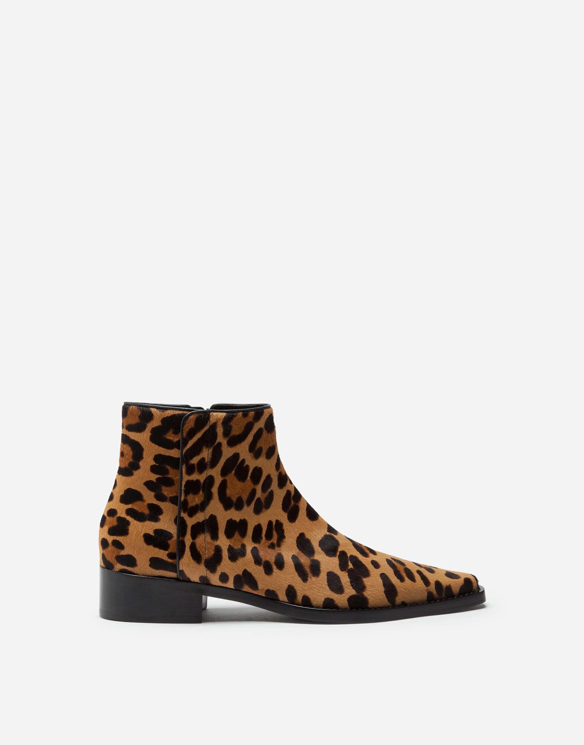 Dolce & Gabbana Leopard-Print Pony Hair Boots