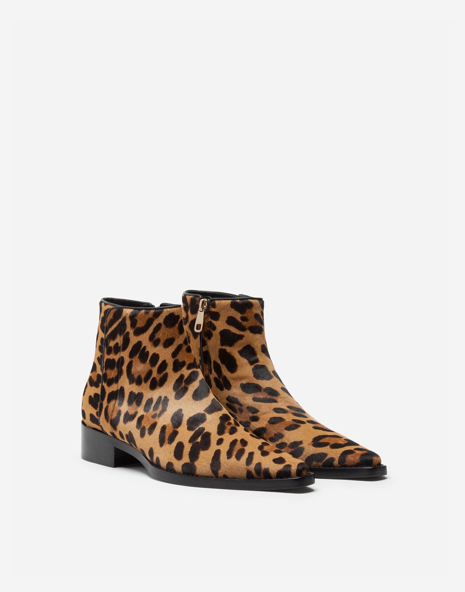 Dolce & Gabbana Leopard-Print Pony Hair Boots