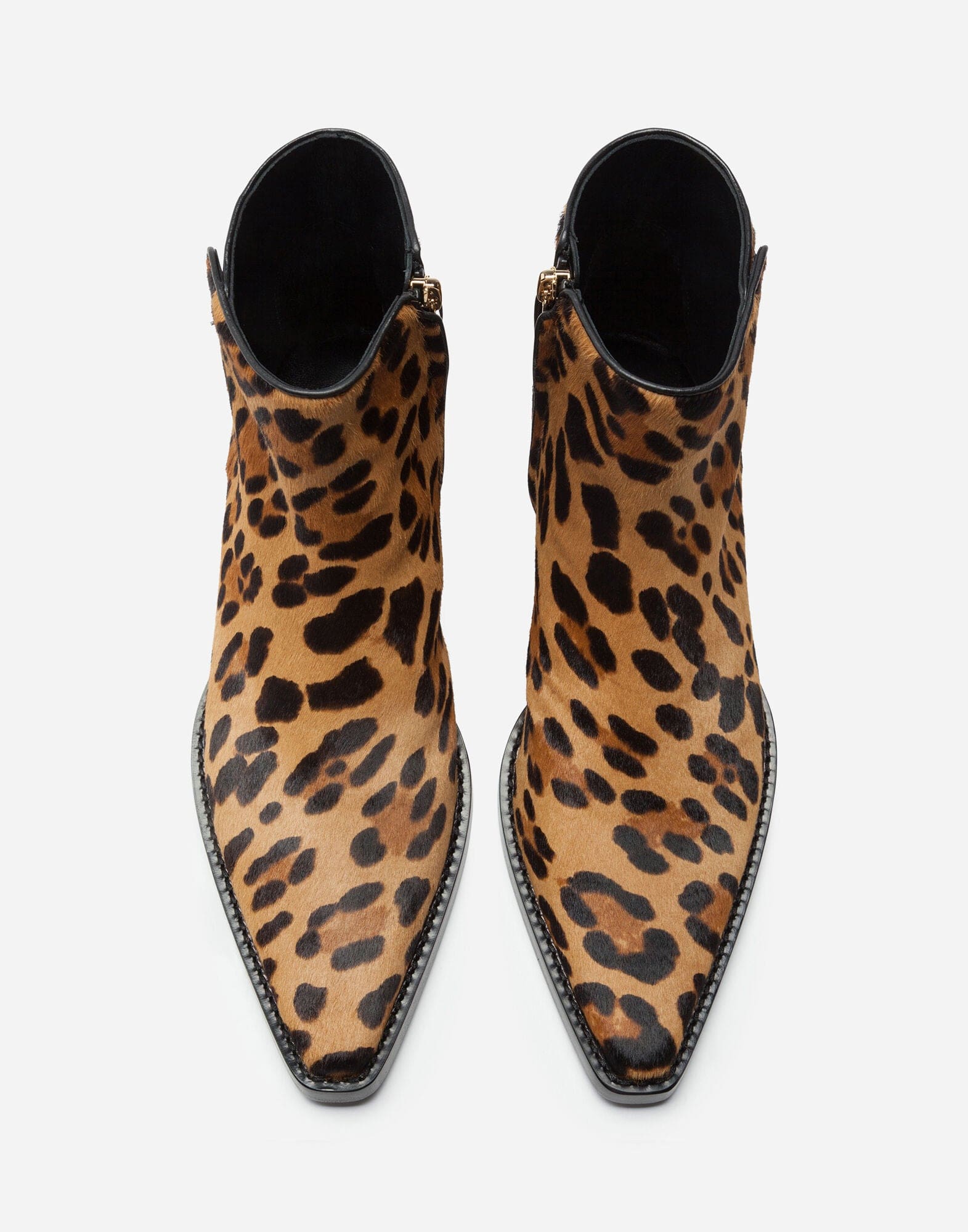 Dolce & Gabbana Leopard-Print Pony Hair Boots