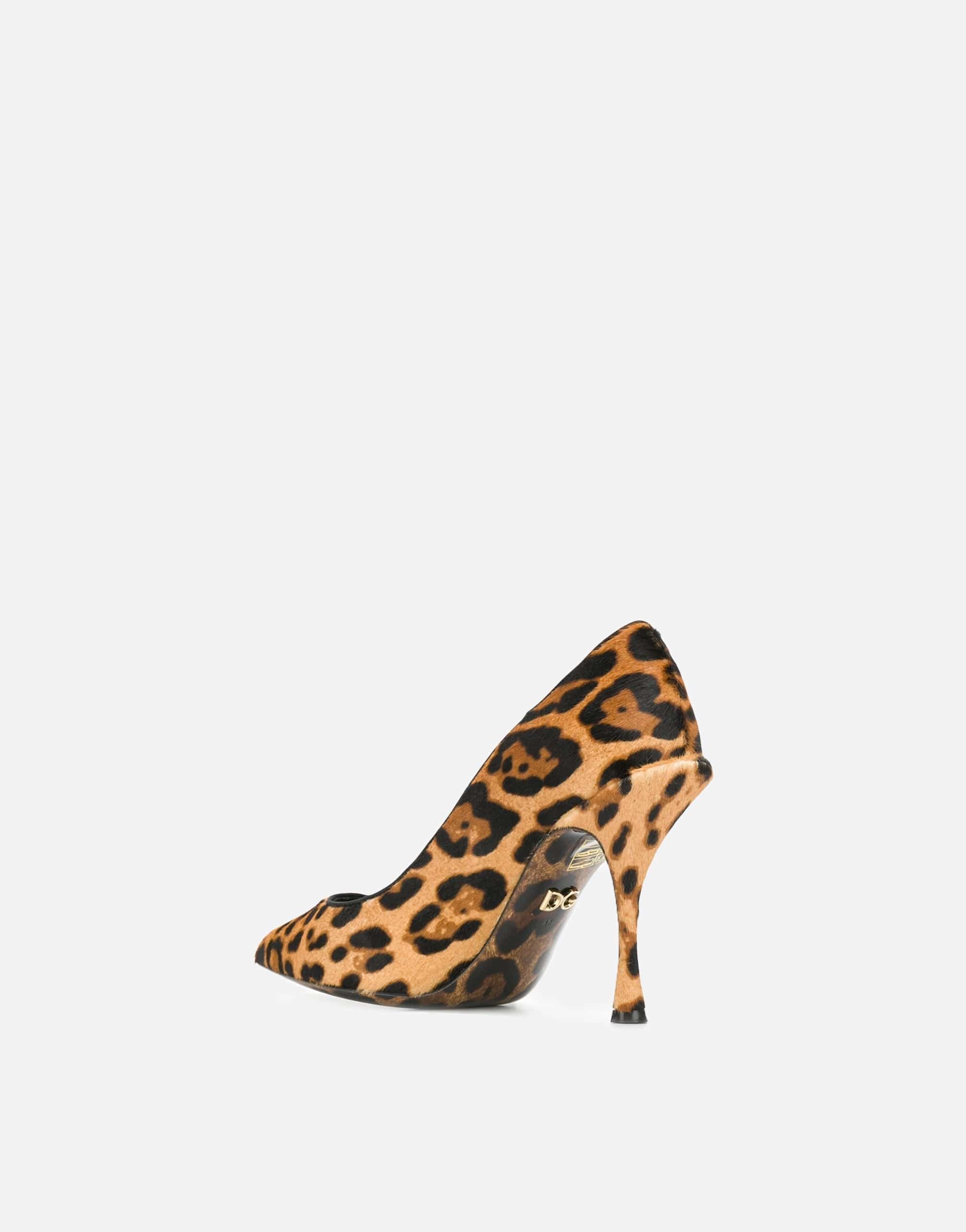 Dolce & Gabbana Leopard-Print Pony Hair Pumps