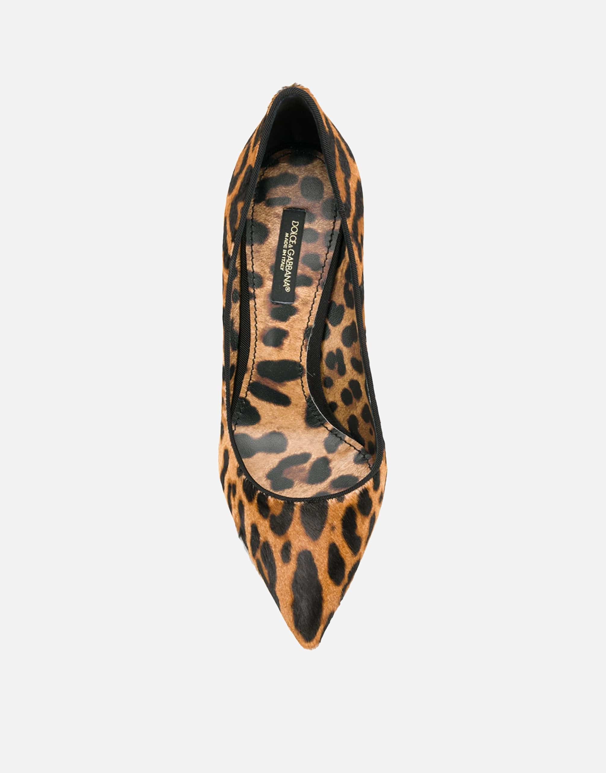 Dolce & Gabbana Leopard-Print Pony Hair Pumps