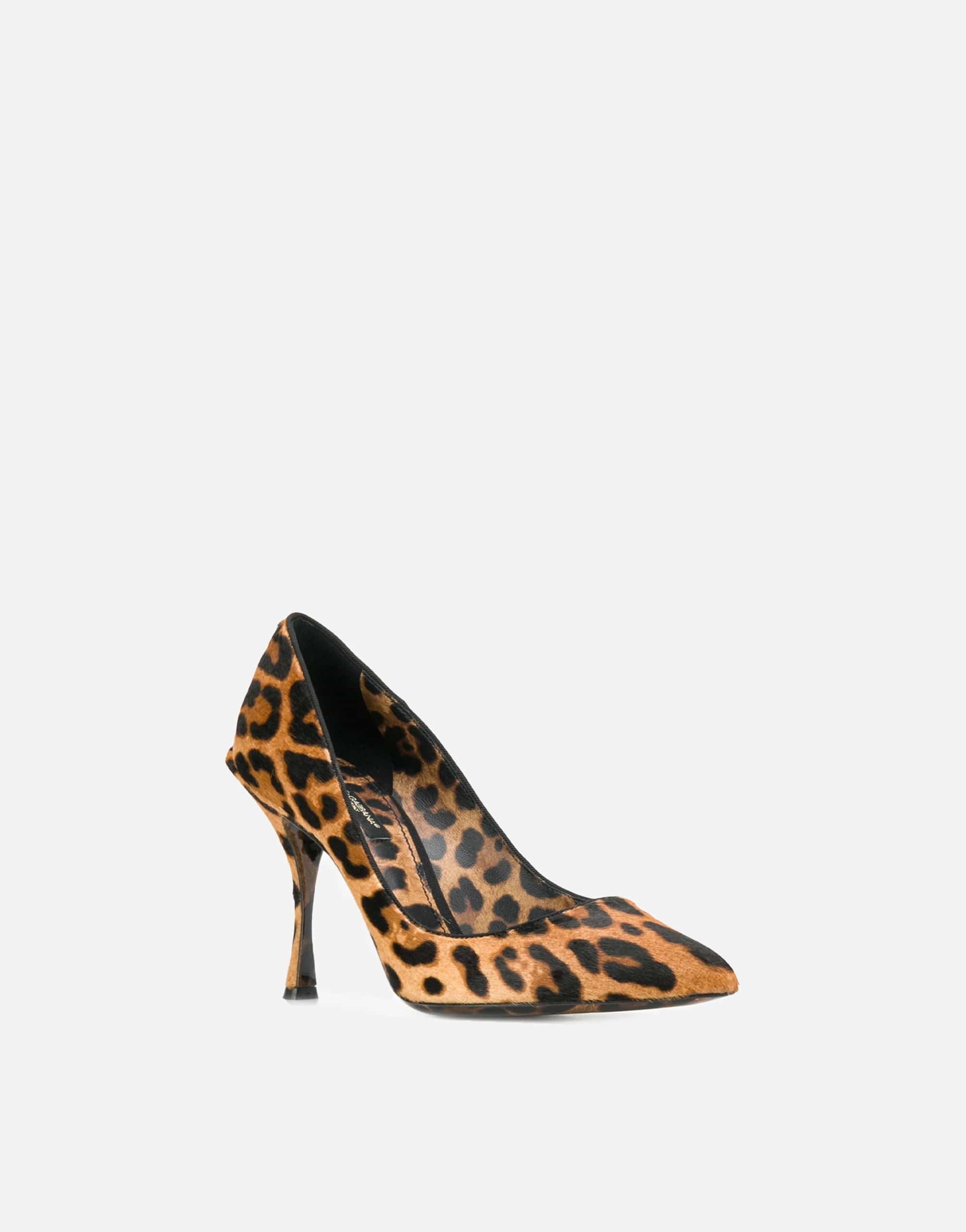 Dolce & Gabbana Leopard-Print Pony Hair Pumps