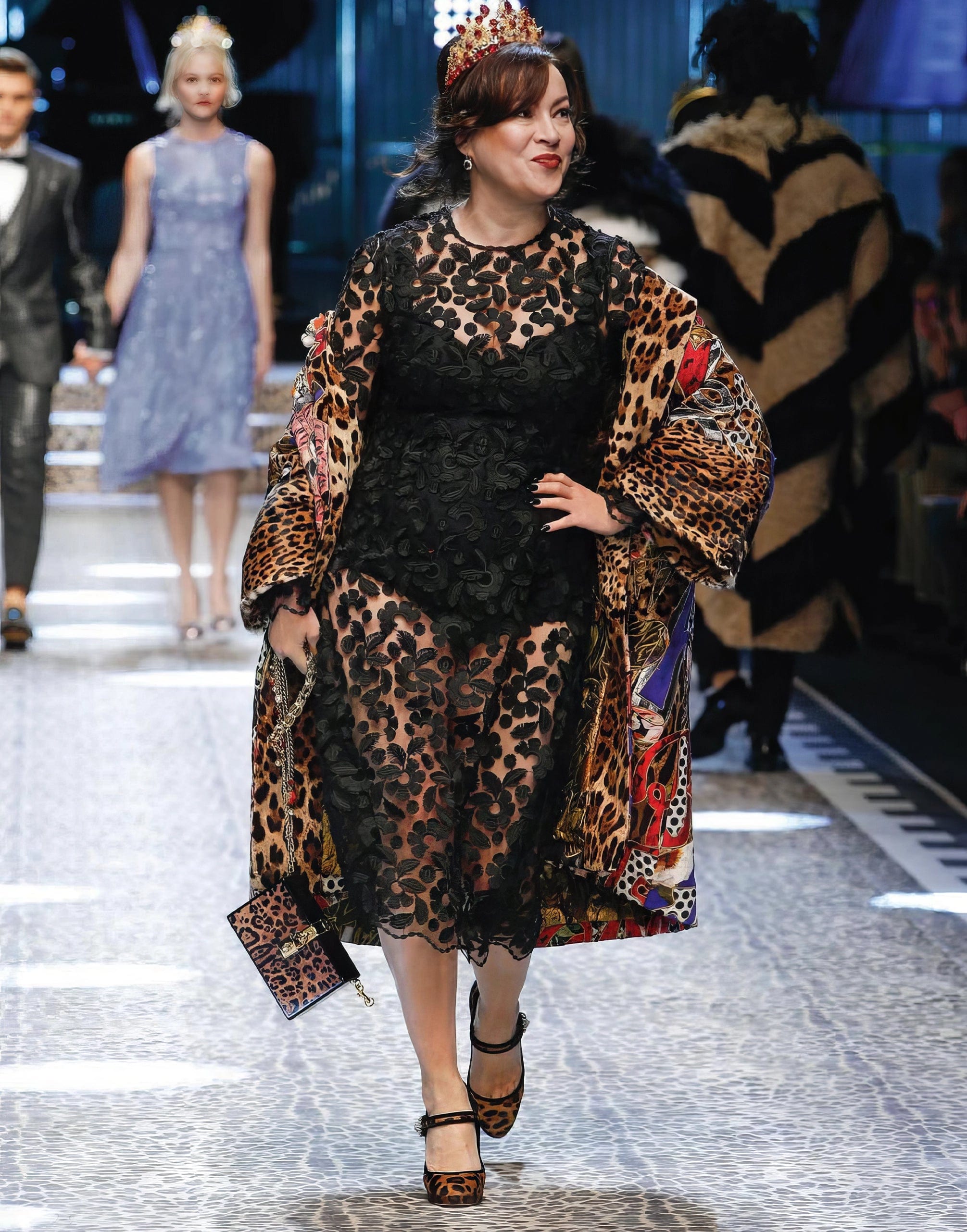 Dolce & Gabbana Leopard Print Pony Mary Jane Pumps
