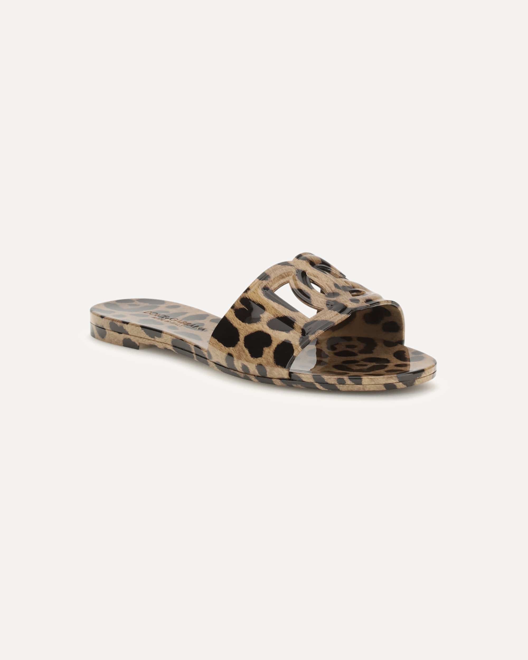 Dolce & Gabbana Leopard Print Rubber Sandals - alternate view