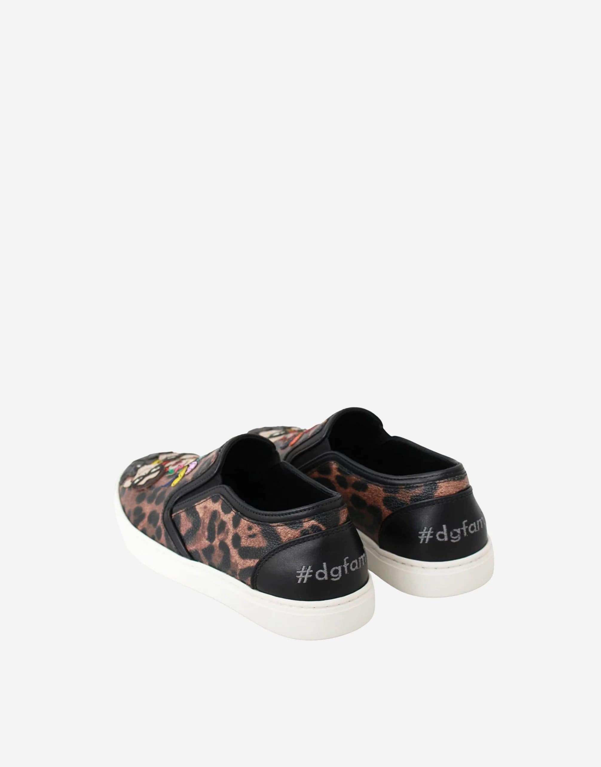 Dolce and 2025 gabbana leopard sneakers