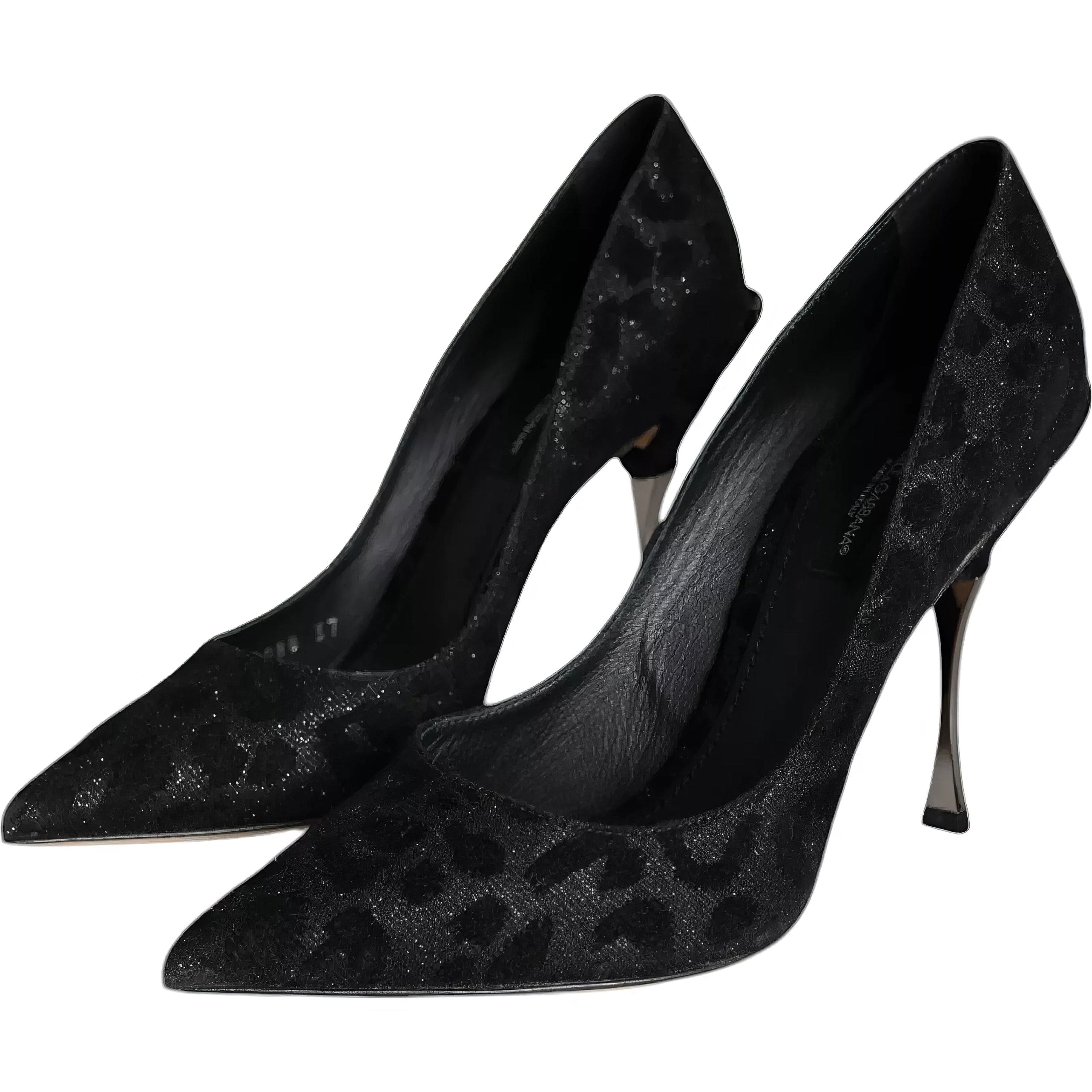 Dolce & Gabbana Leopard Pumps With Lurex Heels