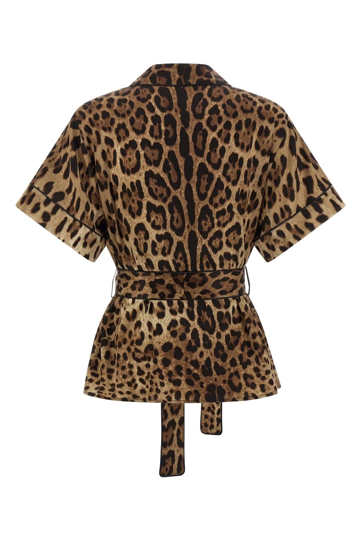シルク・リネン混 DOLCE&GABBANA セットアップ ヒョウ柄 38 Dolce & Gabbana Leopard Silk Shirt | Sendegaro IT