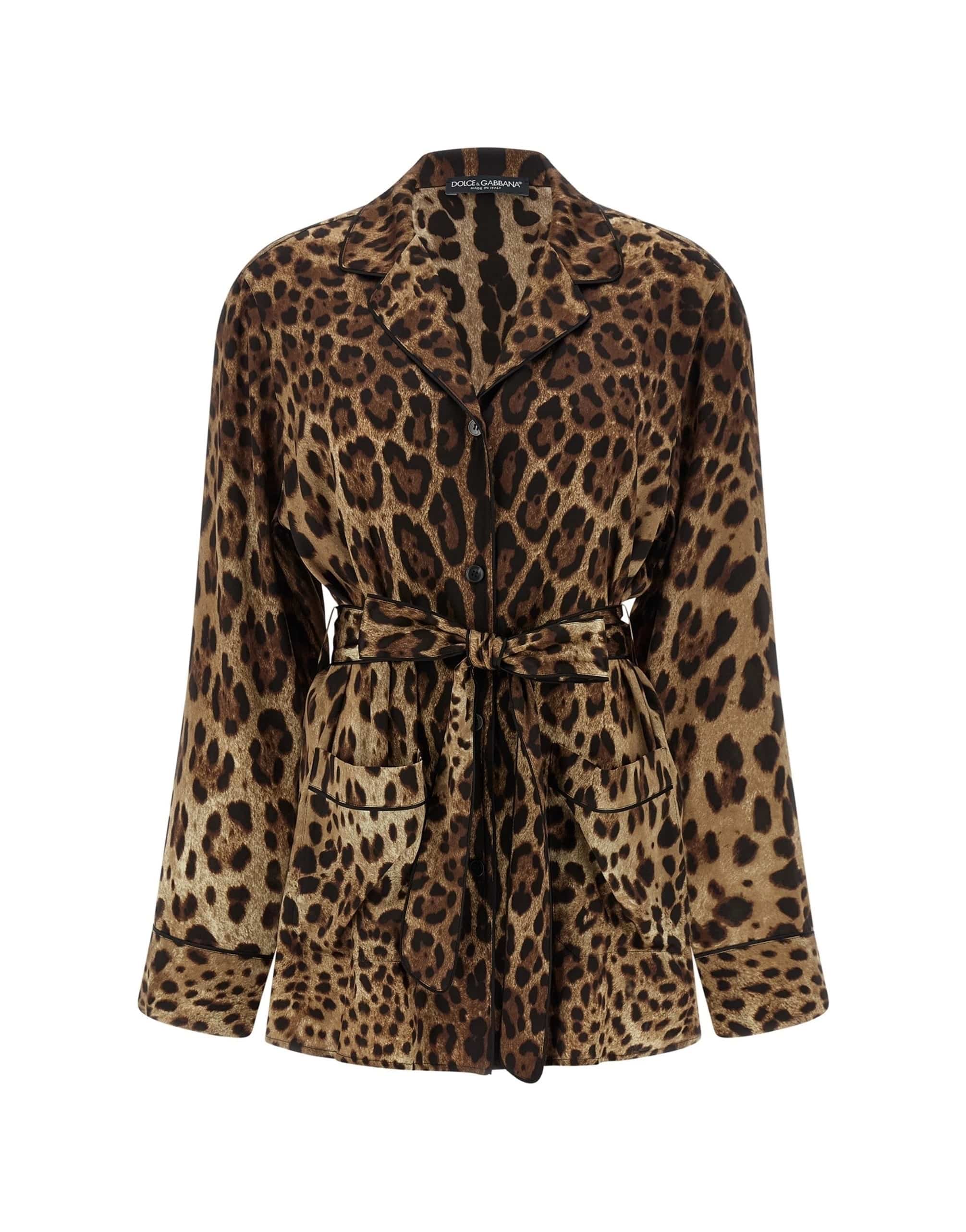 Dolce & Gabbana Leopardo Pajama Shirt Long Sleeved