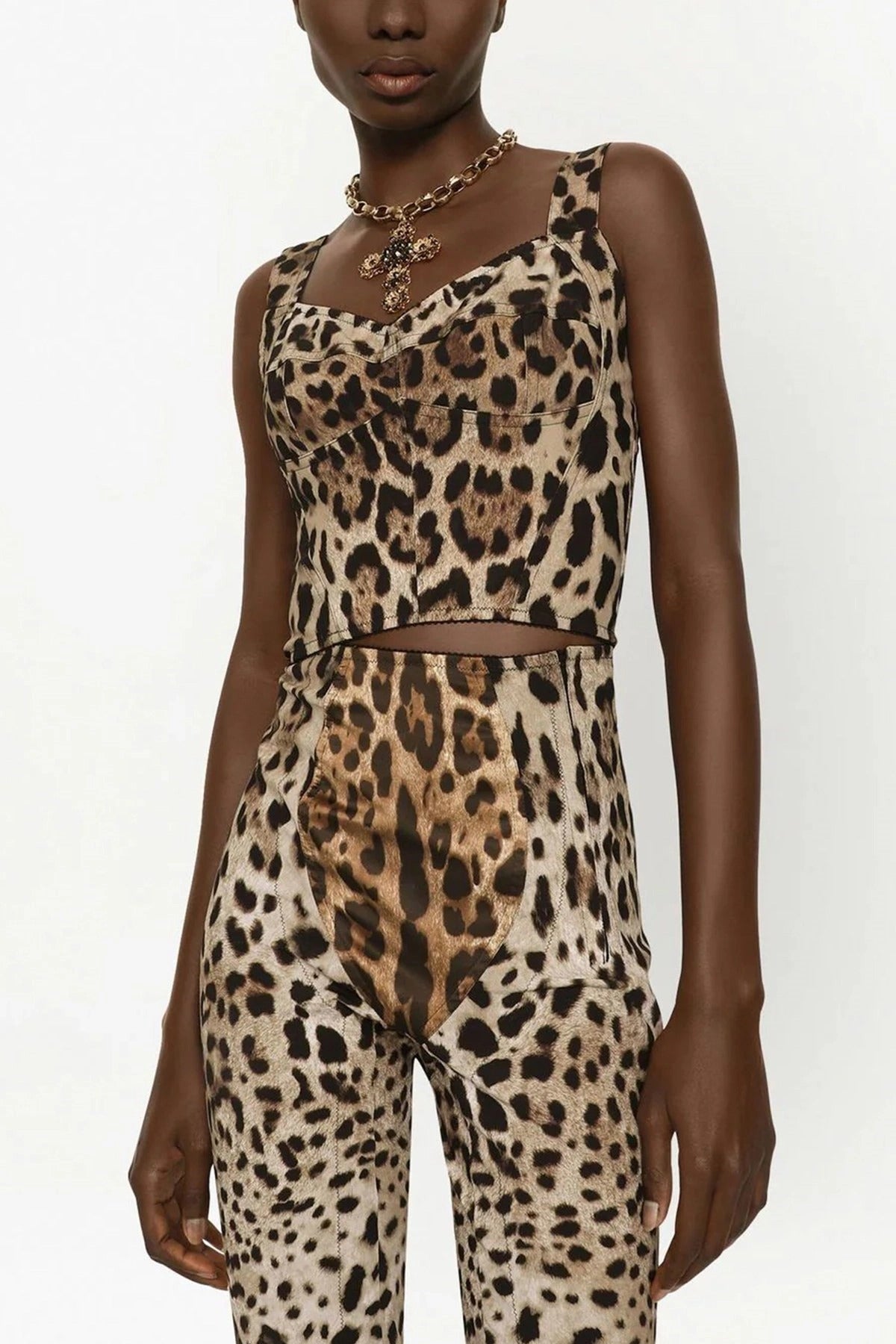Dolce & Gabbana Leopardo Print Bustier Top - alternate view