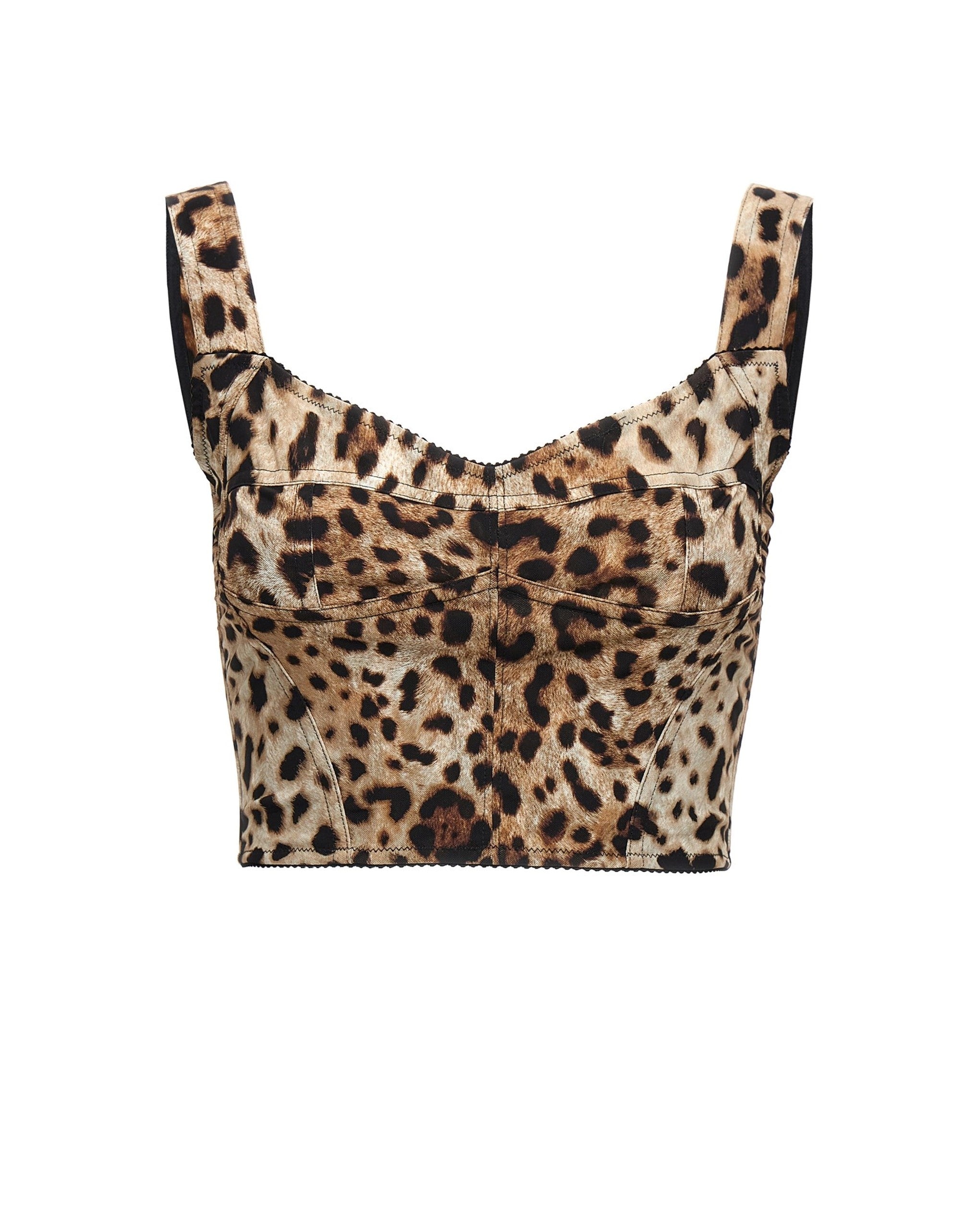 Dolce & Gabbana Leopardo Print Bustier Top