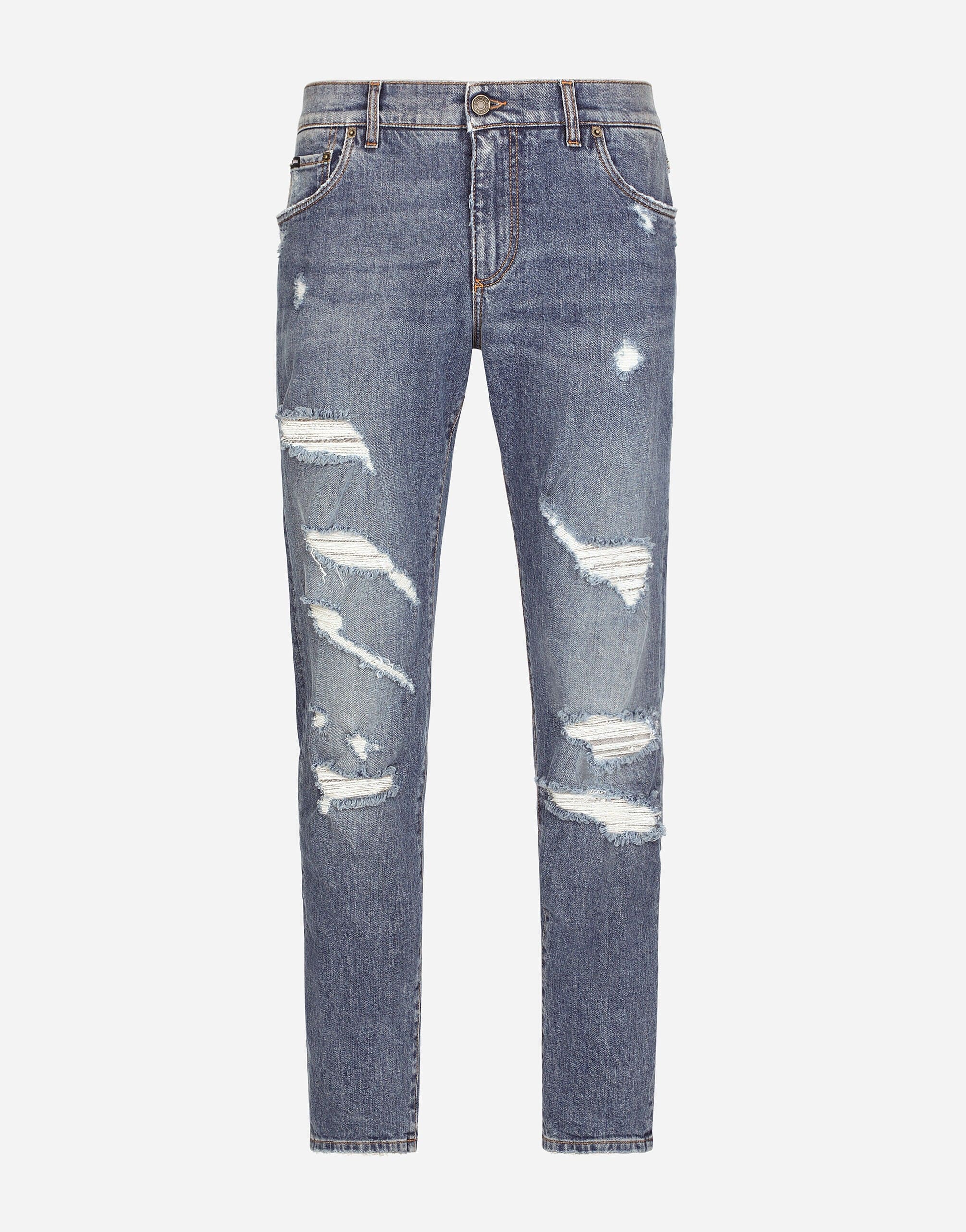 Dolce & Gabbana Light Blue Wash Stretch Denim Jeans | Sendegaro UK