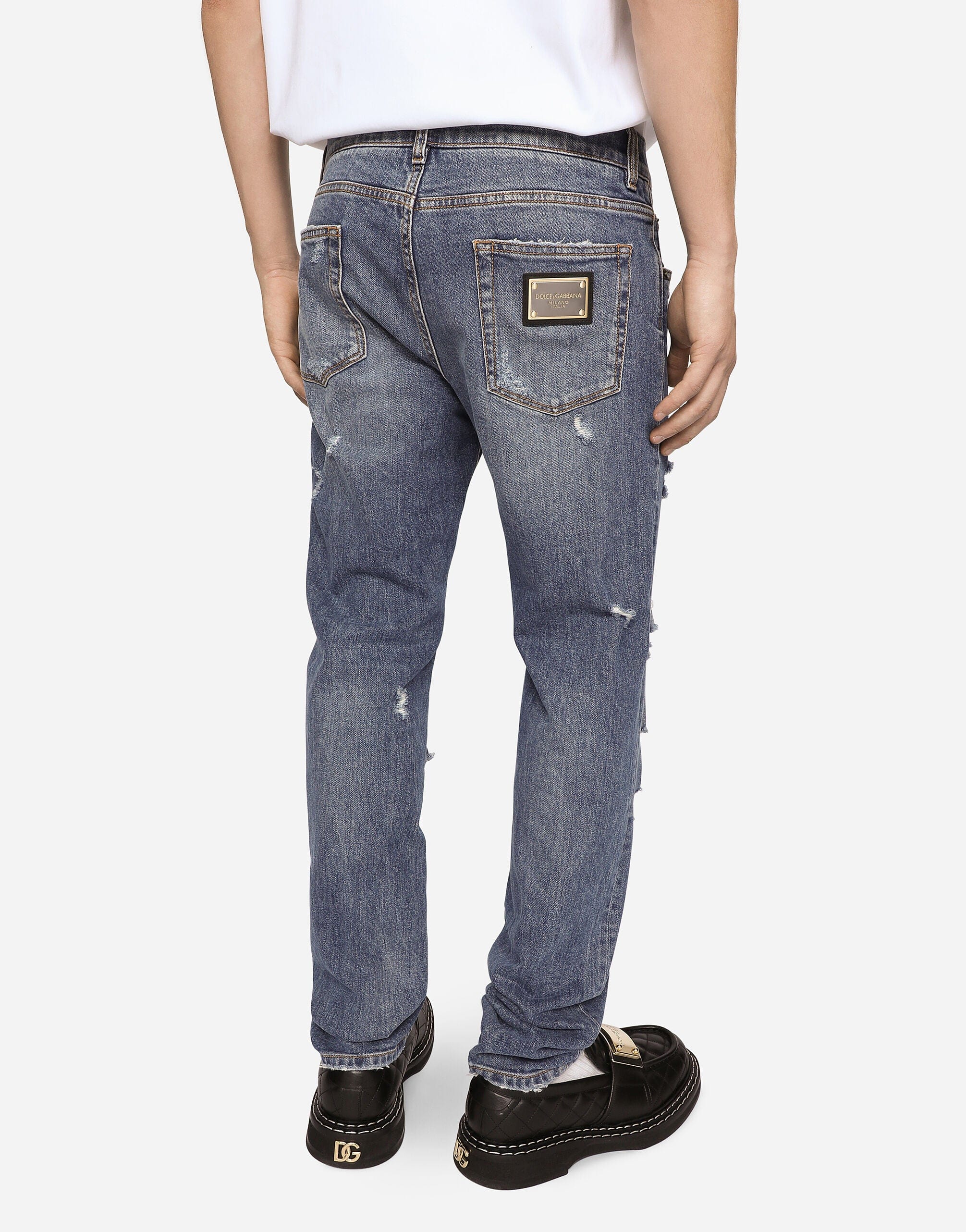 Dolce & Gabbana Light Blue Wash Stretch Denim Jeans