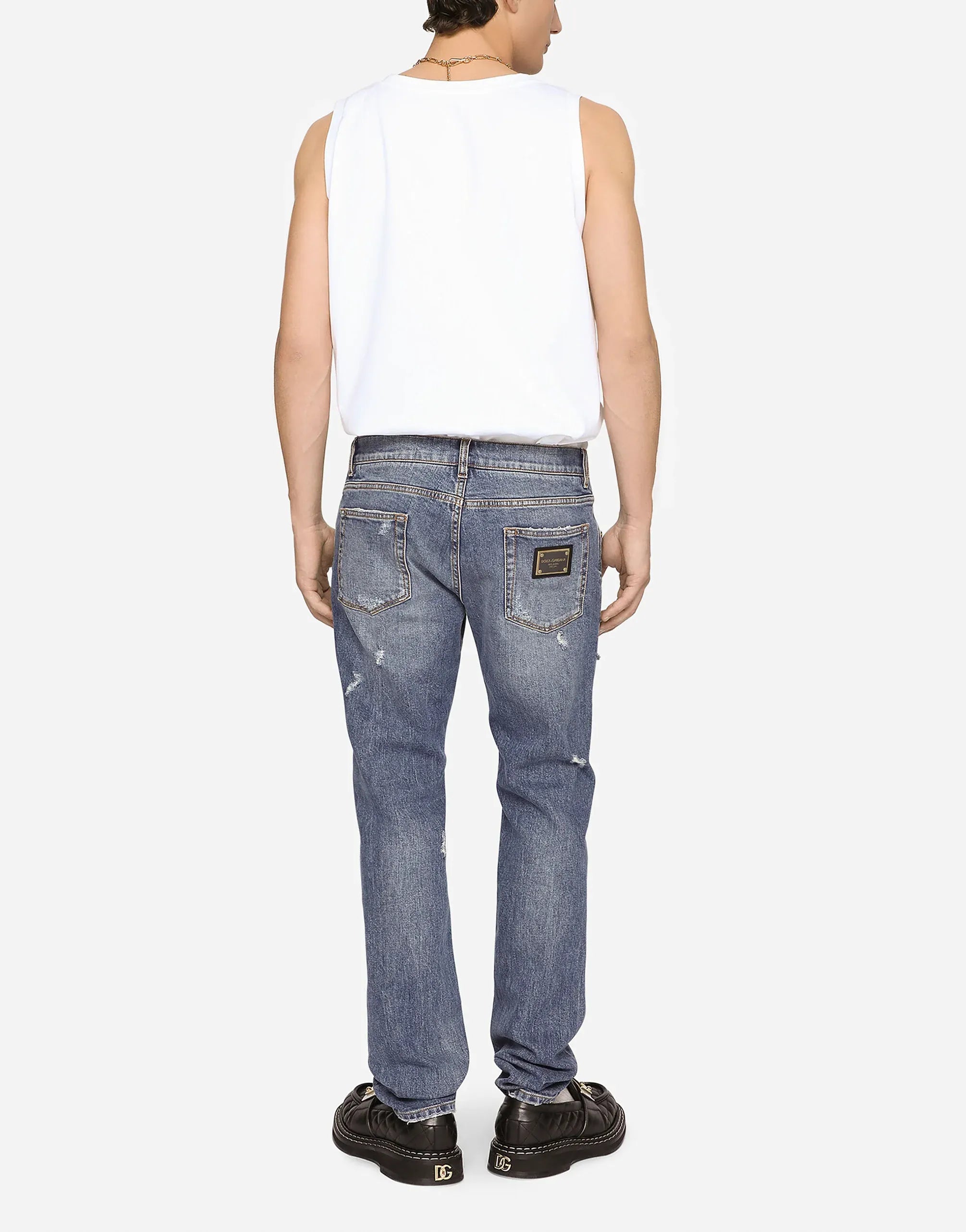 Dolce & Gabbana Light Blue Wash Stretch Denim Jeans