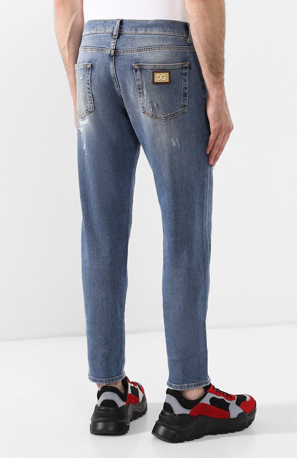 Dolce & Gabbana Light Slim-Fit Stretch Jeans With Rips