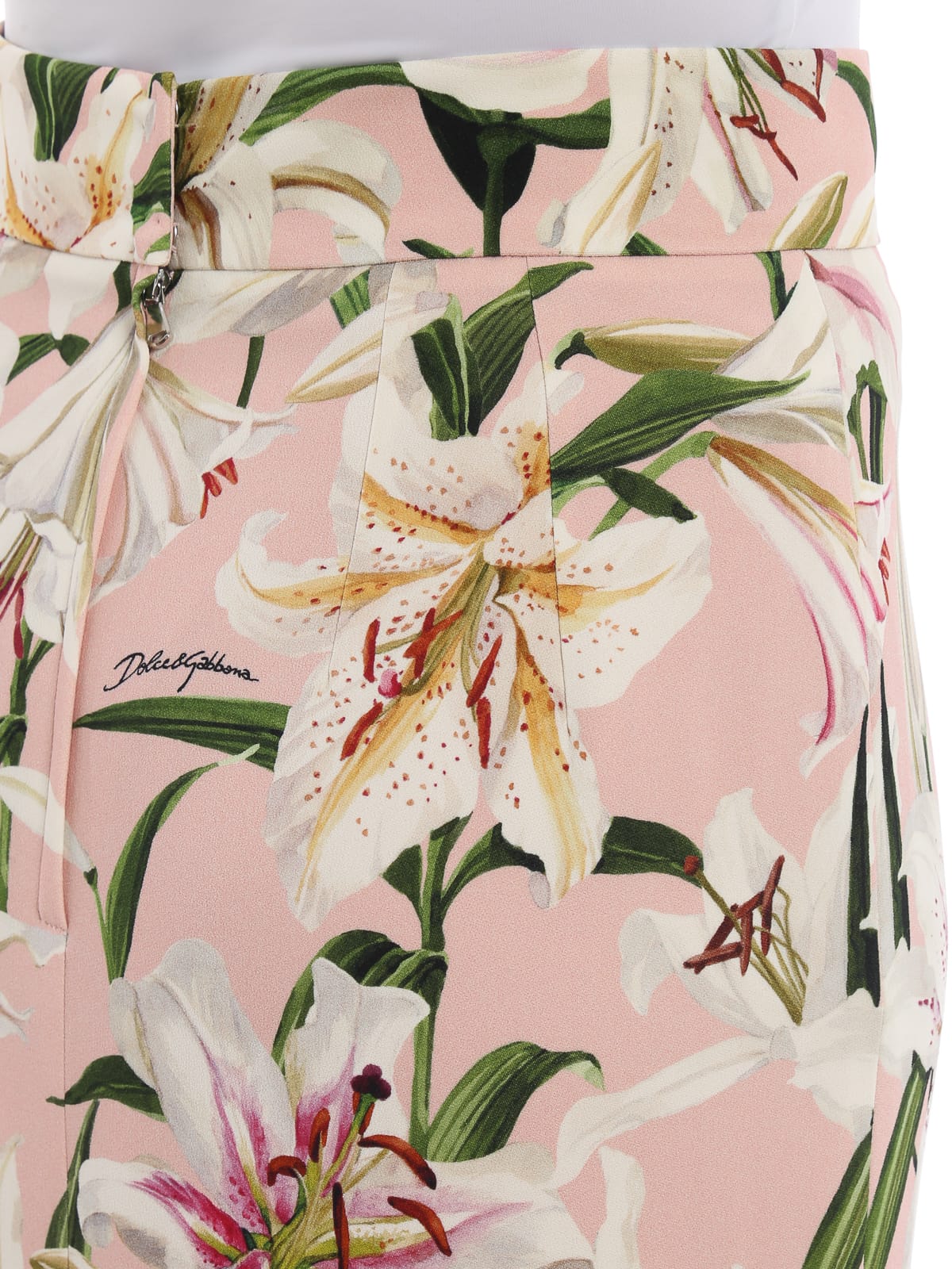 Dolce & Gabbana リリウムプリント キャディ ペンシルスカート
