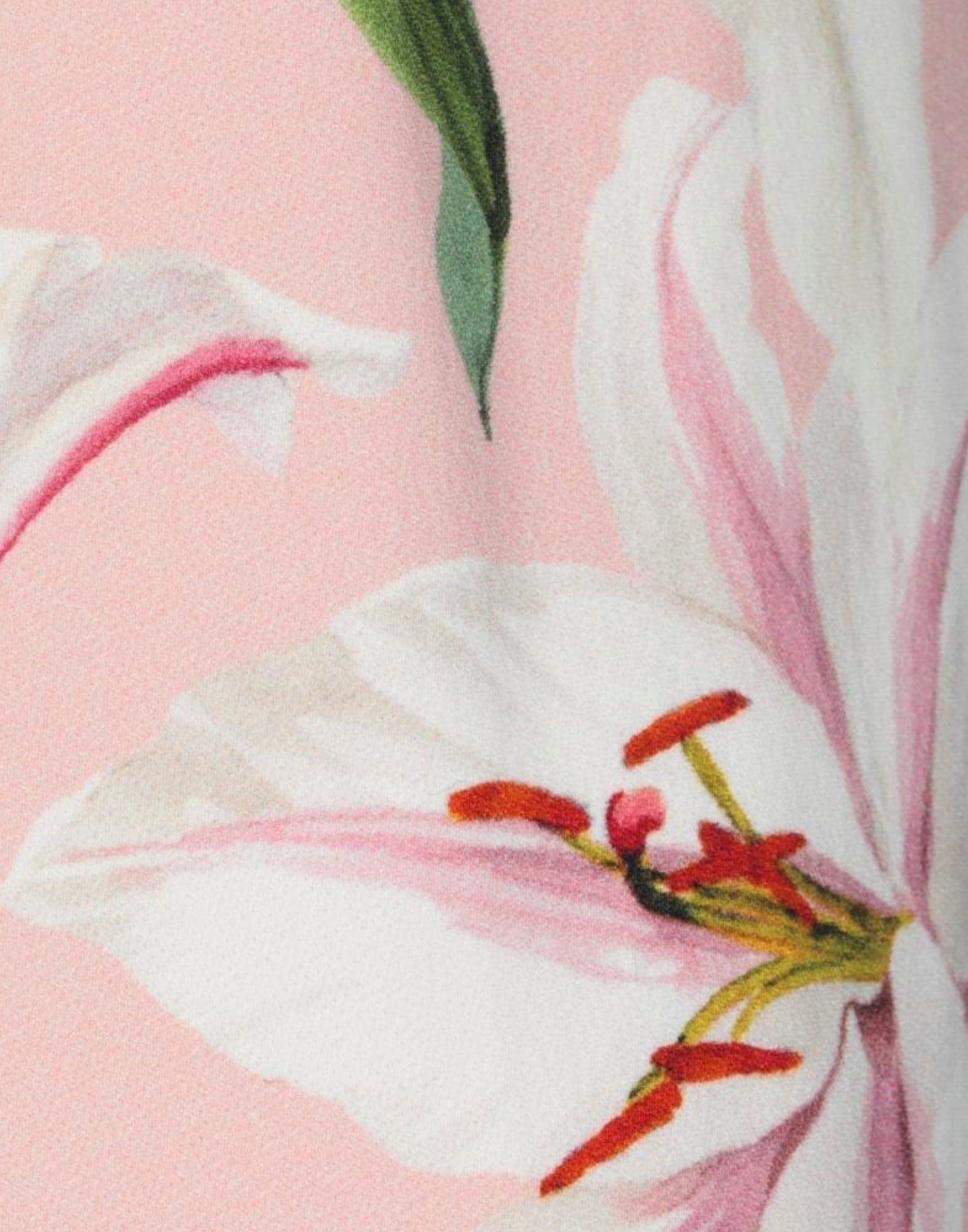 Dolce & Gabbana Lilium-Print Pencil Skirt