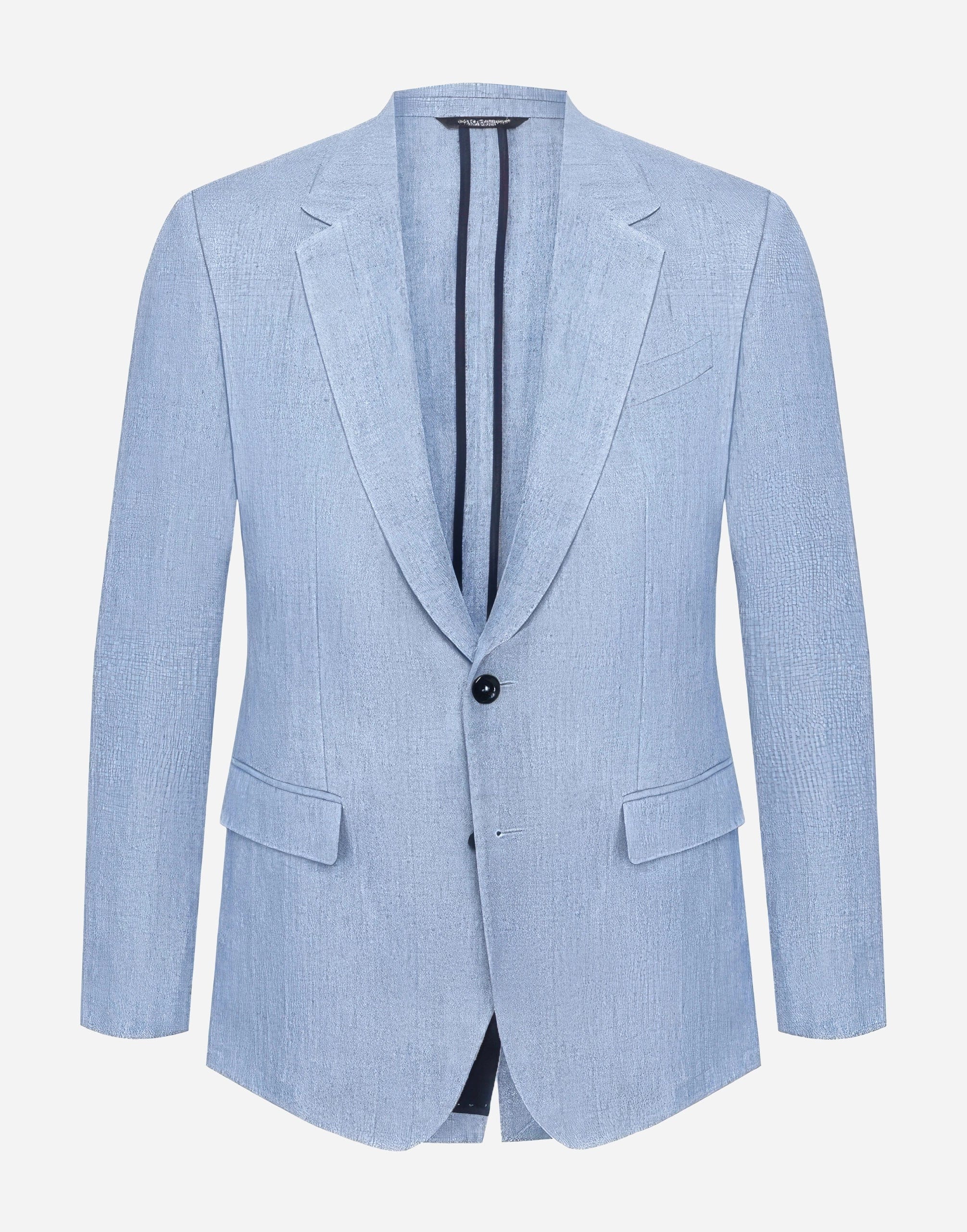 Dolce & Gabbana Light Blue Linen Blazer